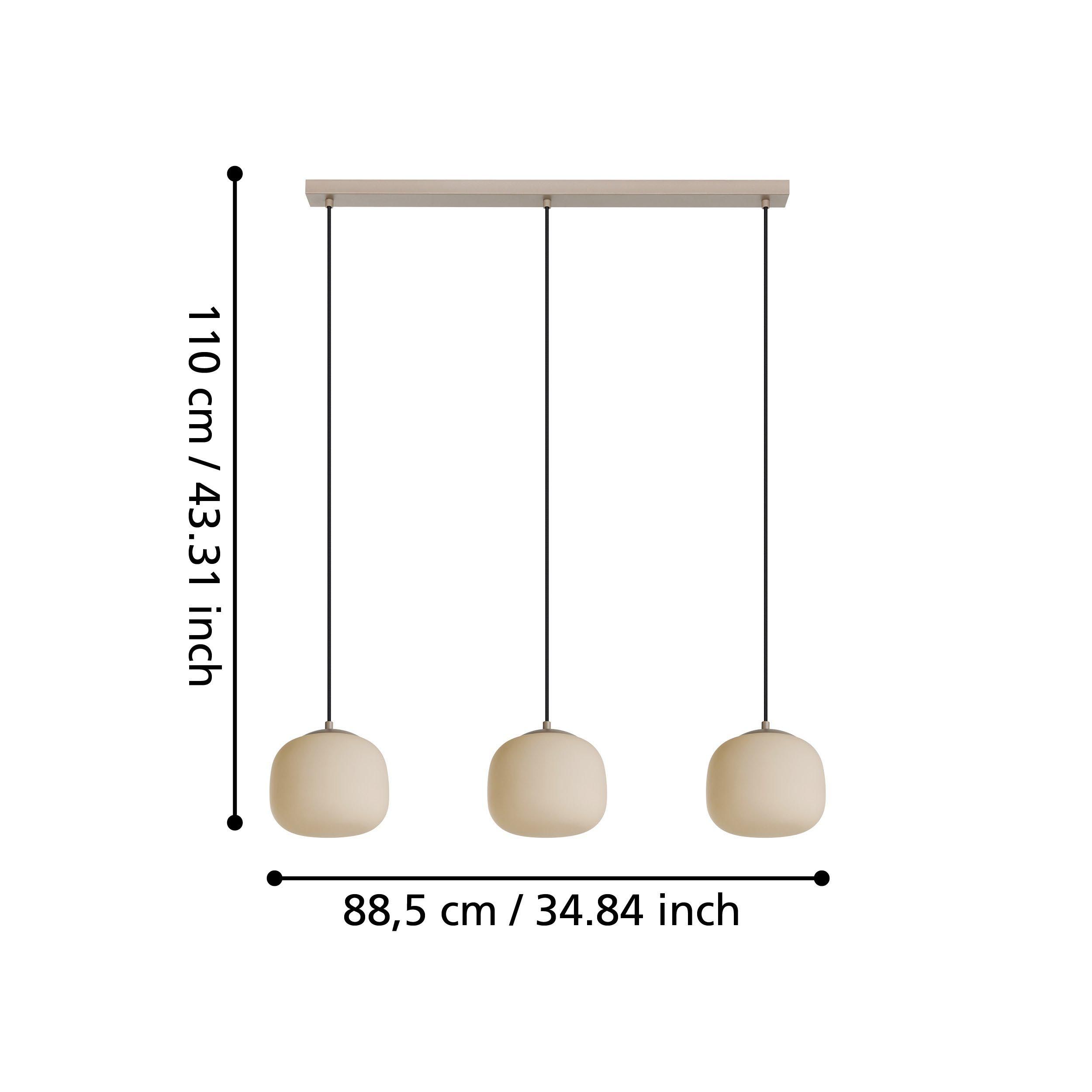 Suspension COMINIO taupe/verre L88,5cm