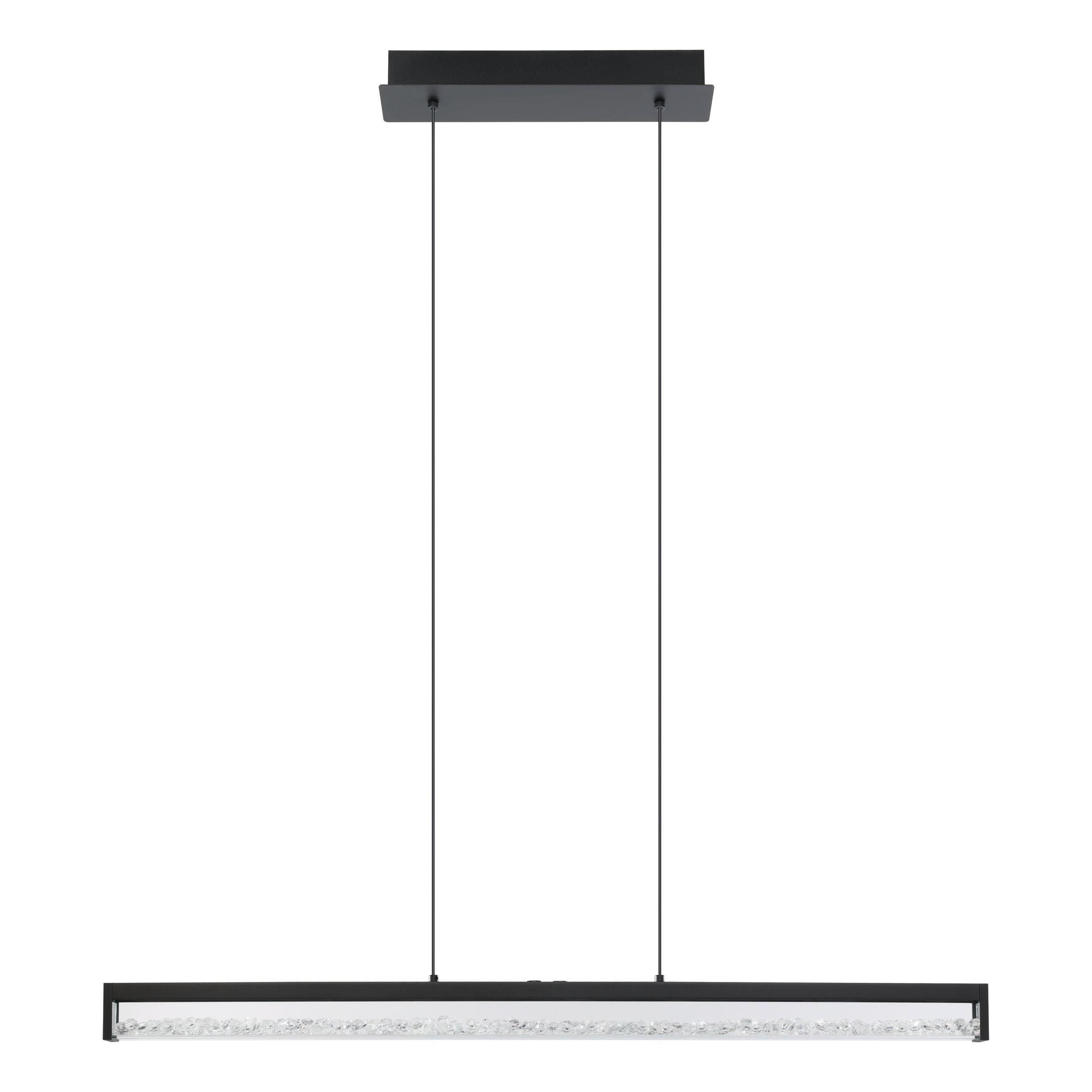 Suspension LED CARDITO 1 noir L100cm