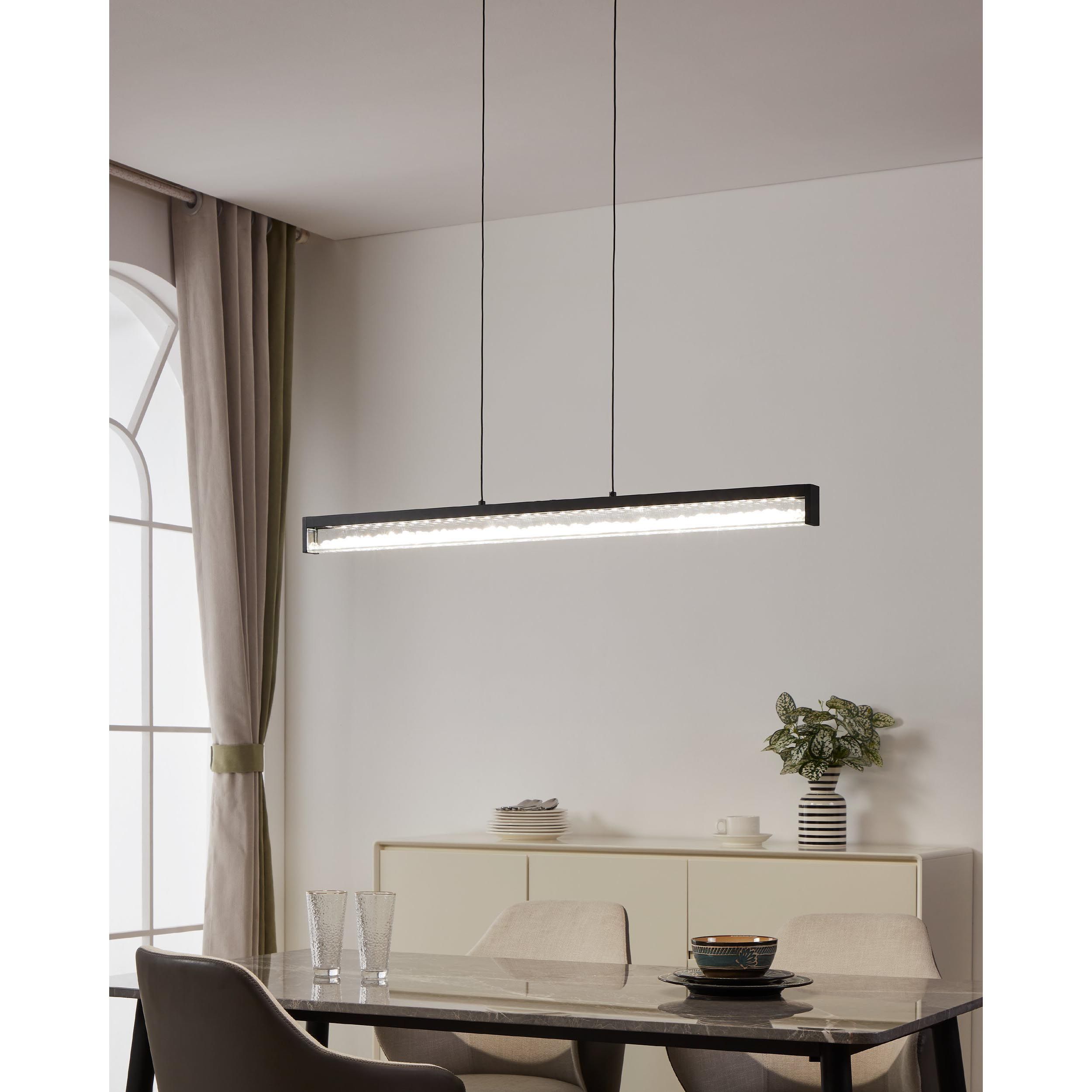 Suspension LED CARDITO 1 noir L100cm
