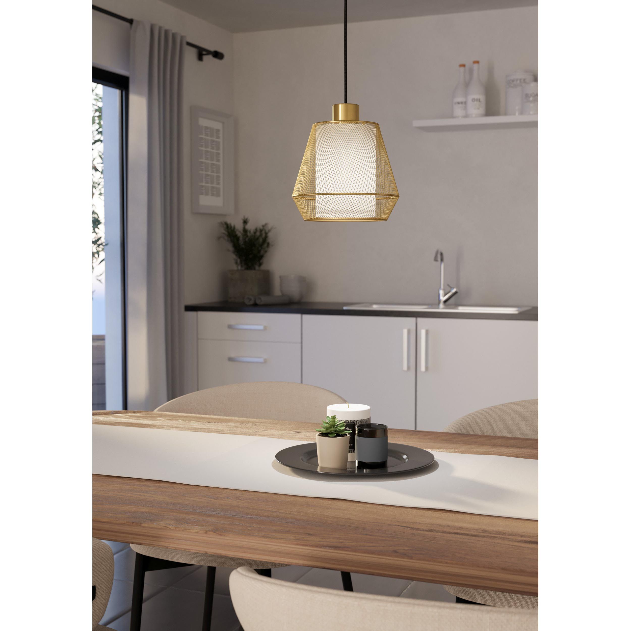 Suspension métal doré CIUDADELA E27 1X40W