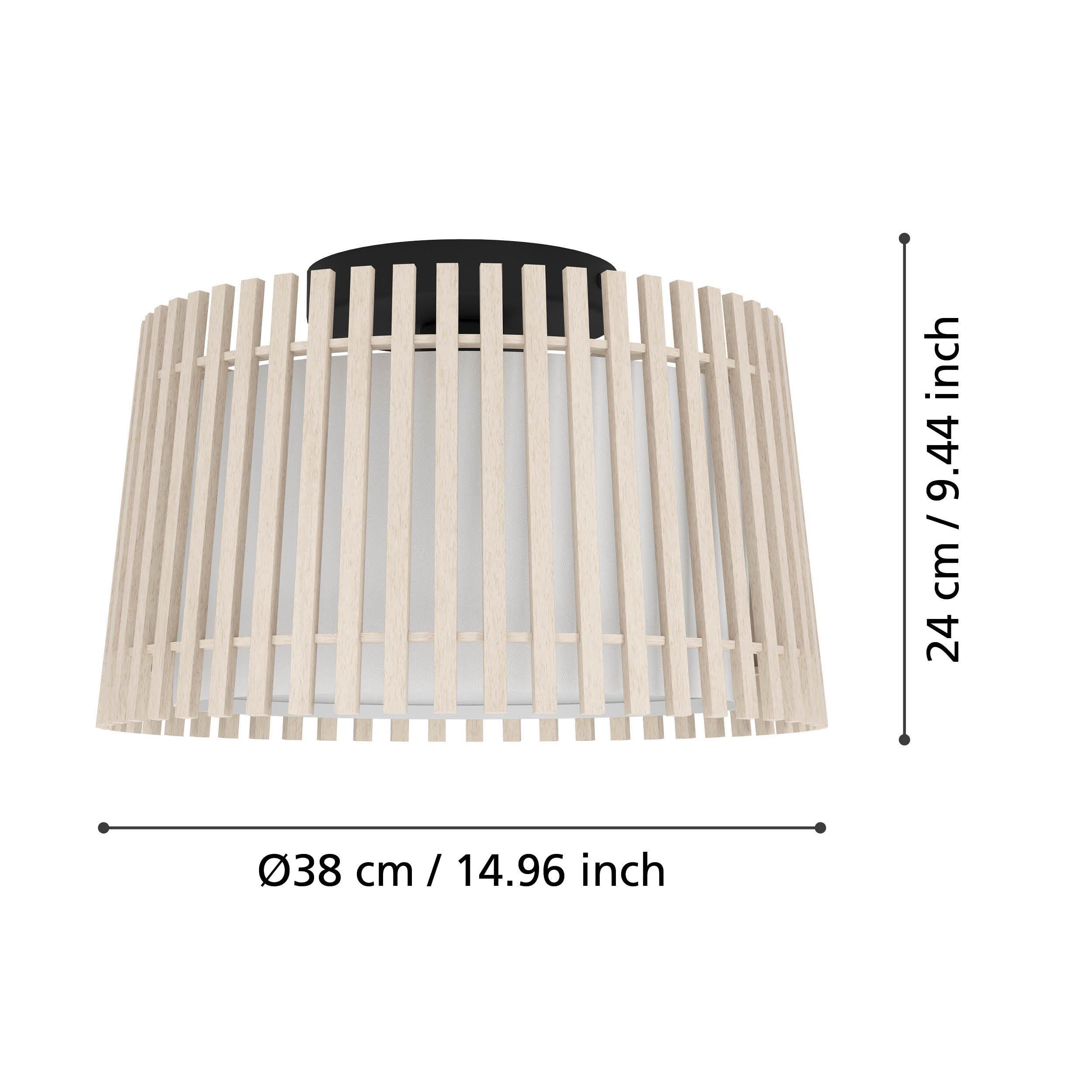 Plafonnier FATTORIA bois naturel Ø38cm
