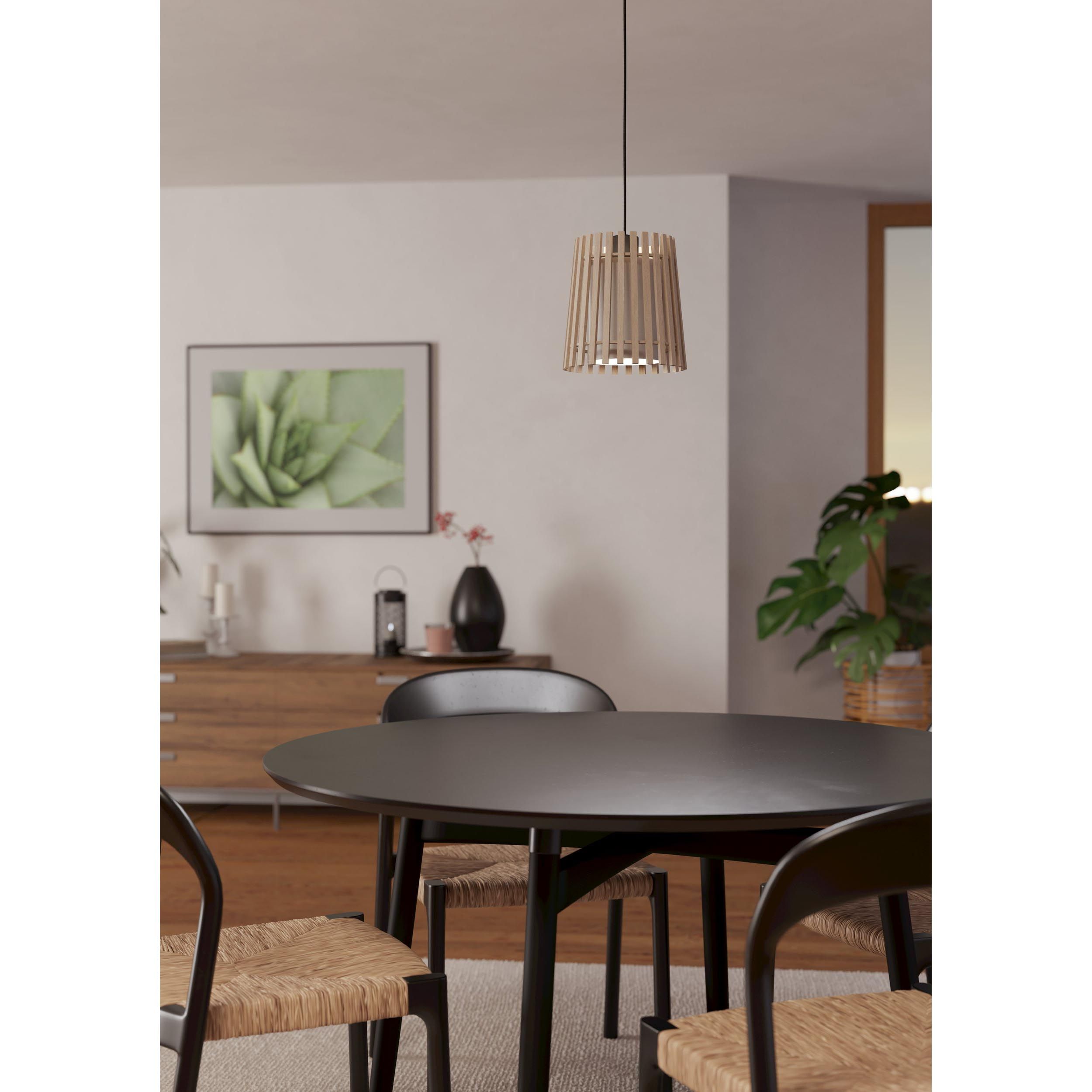 Suspension bois naturel FATTORIA E27 1X25W