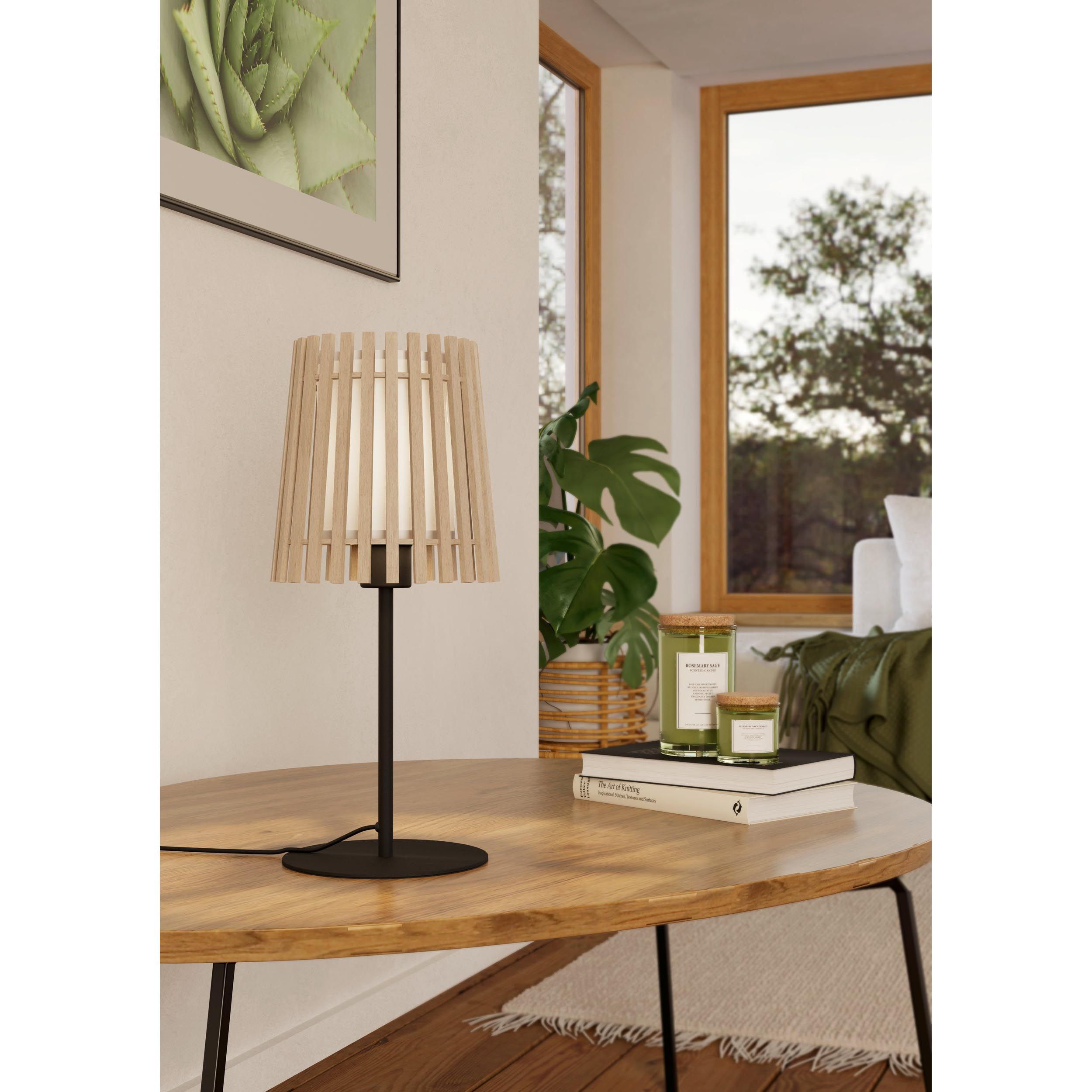 Lampe de table bois naturel FATTORIA E27 1X25W