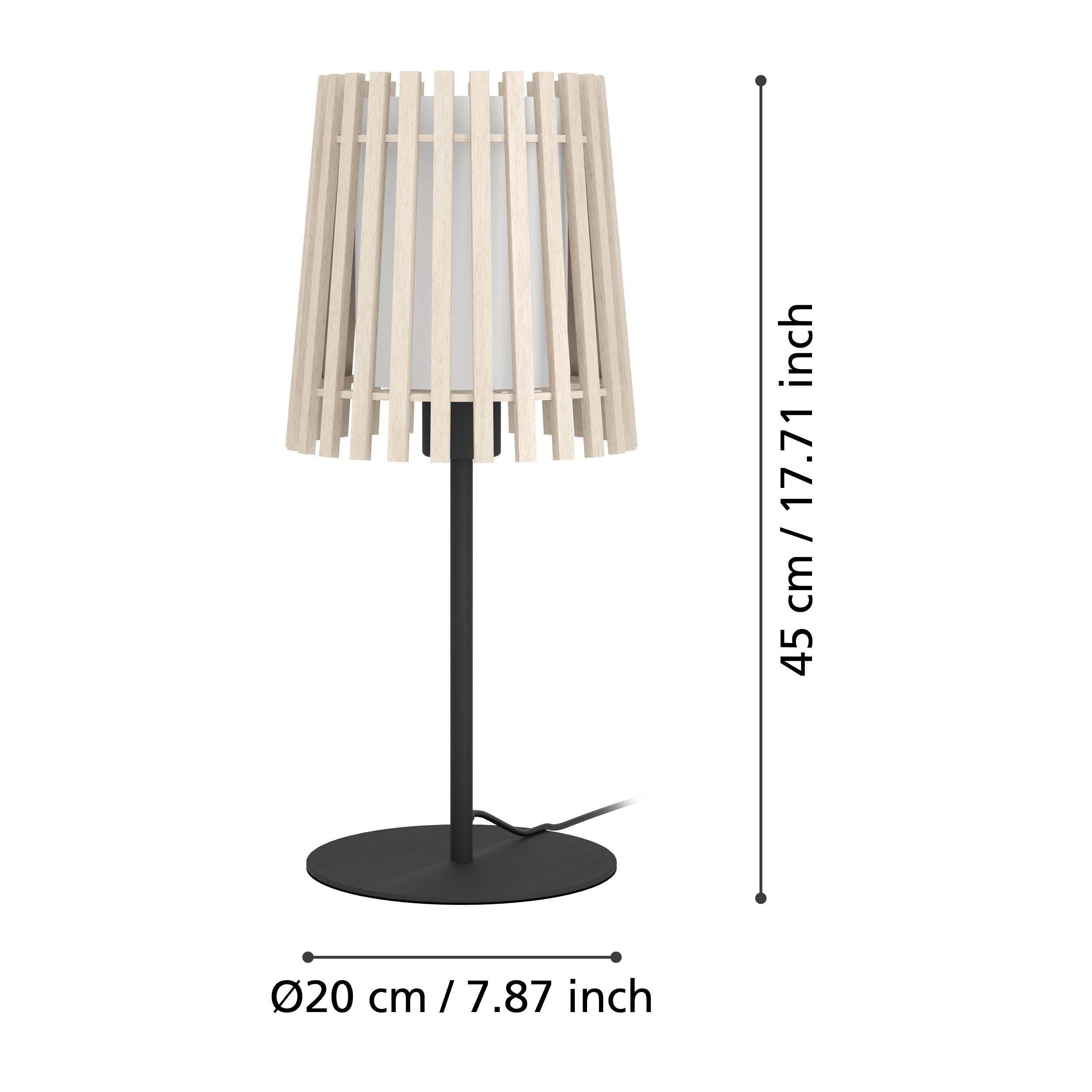 Lampe de table bois naturel FATTORIA E27 1X25W