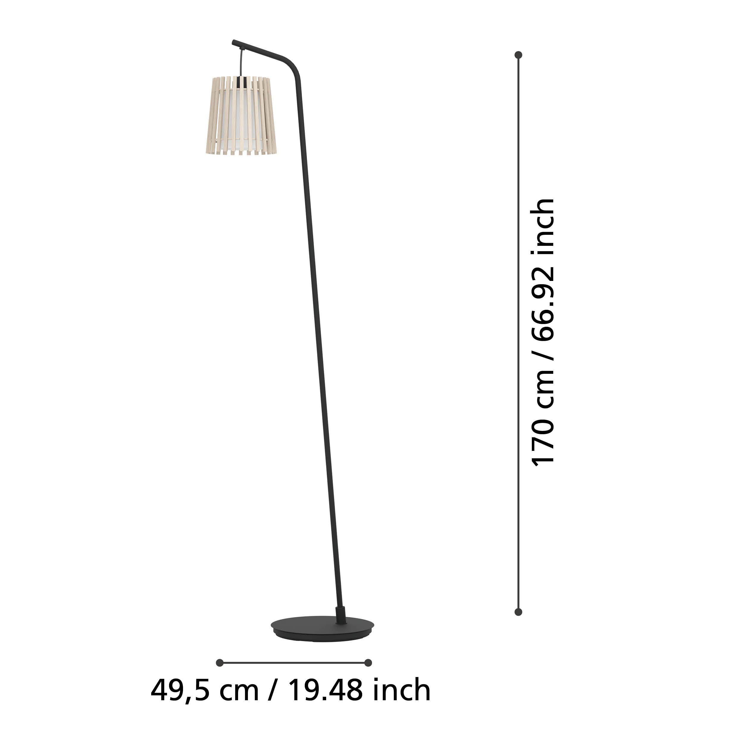 Lampadaire FATTORIA bois naturel H170cm