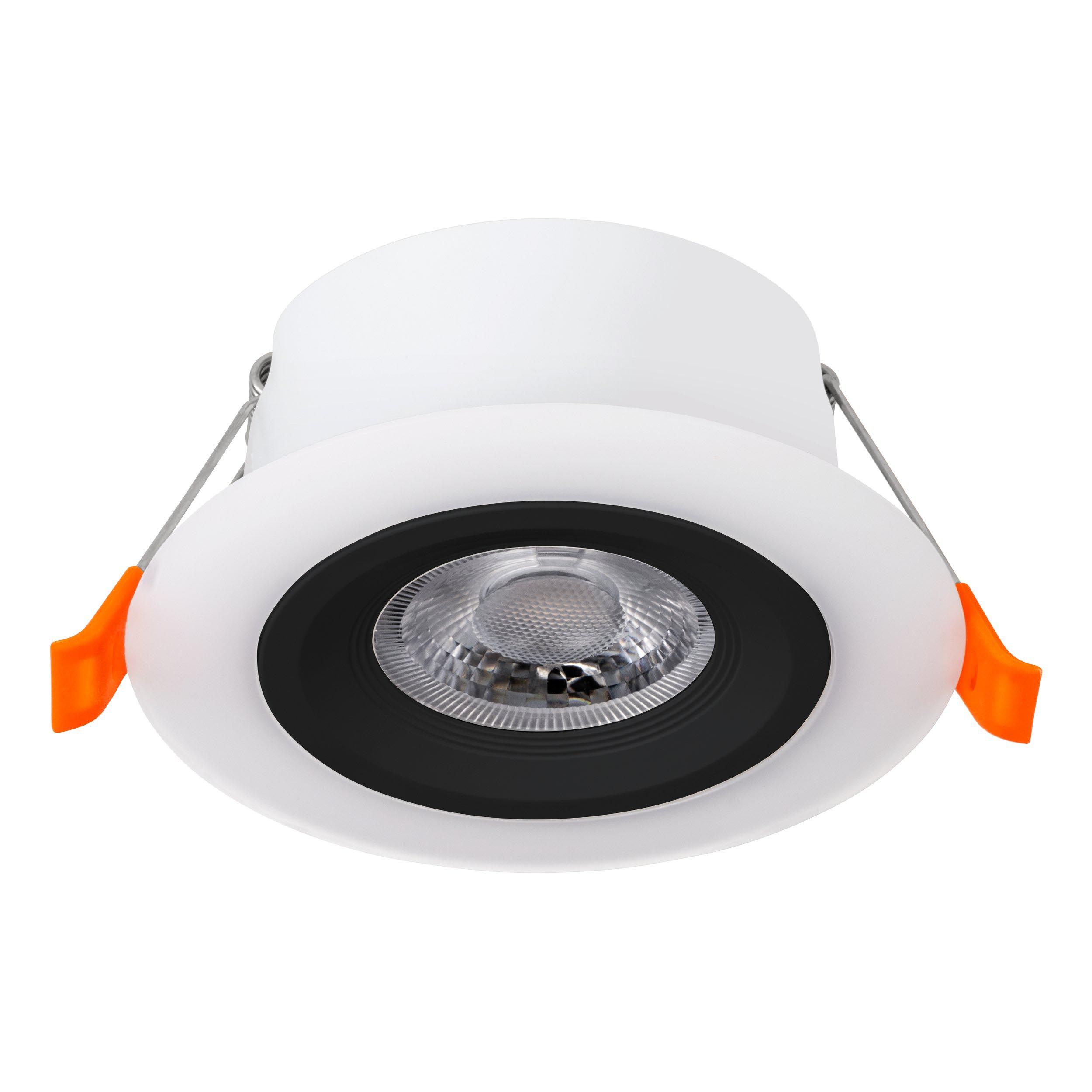Spot à encastrer LED CALONGE blanc/noir Ø10cm