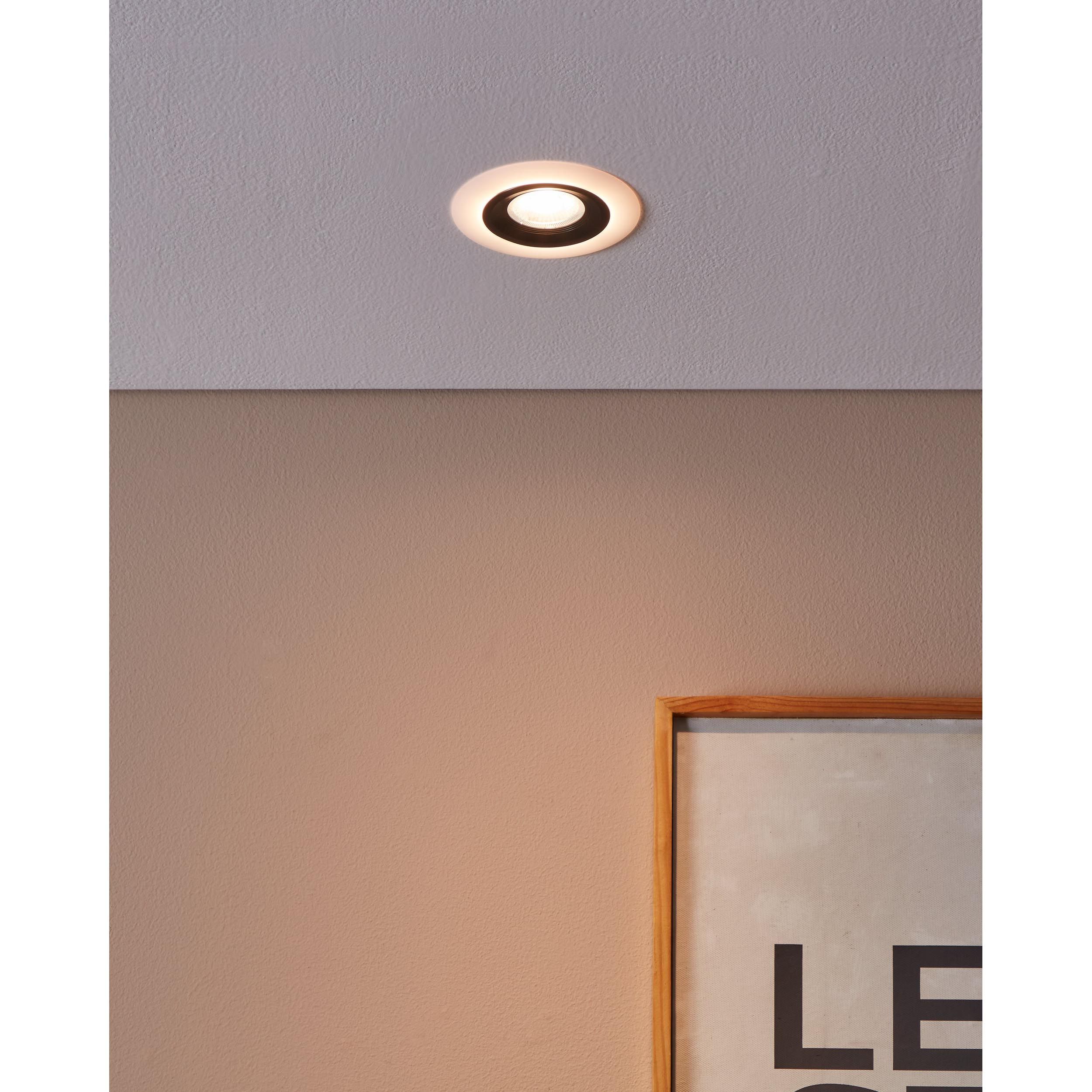 Spot à encastrer LED CALONGE blanc/noir Ø10cm