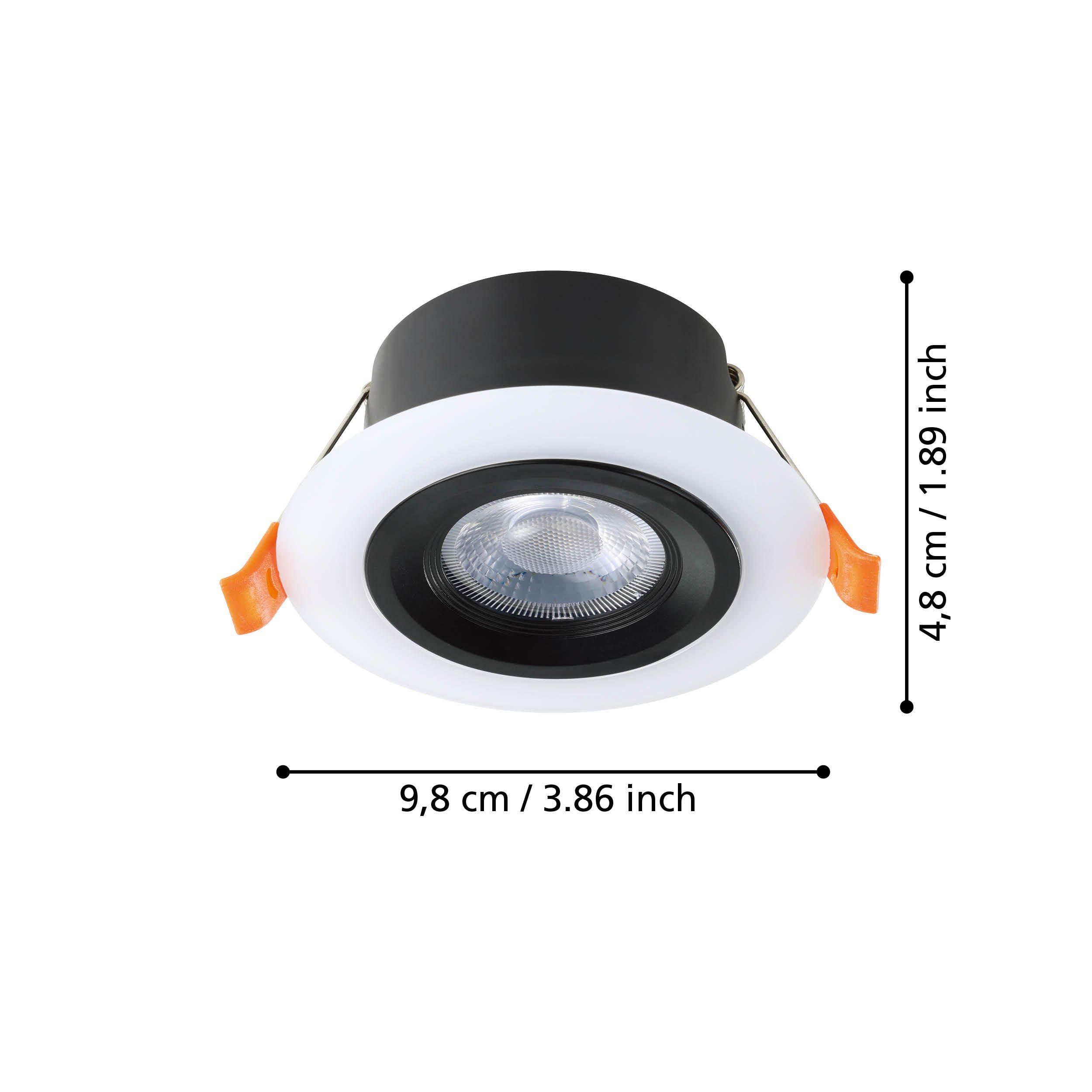 Spot à encastrer LED CALONGE blanc/noir Ø10cm