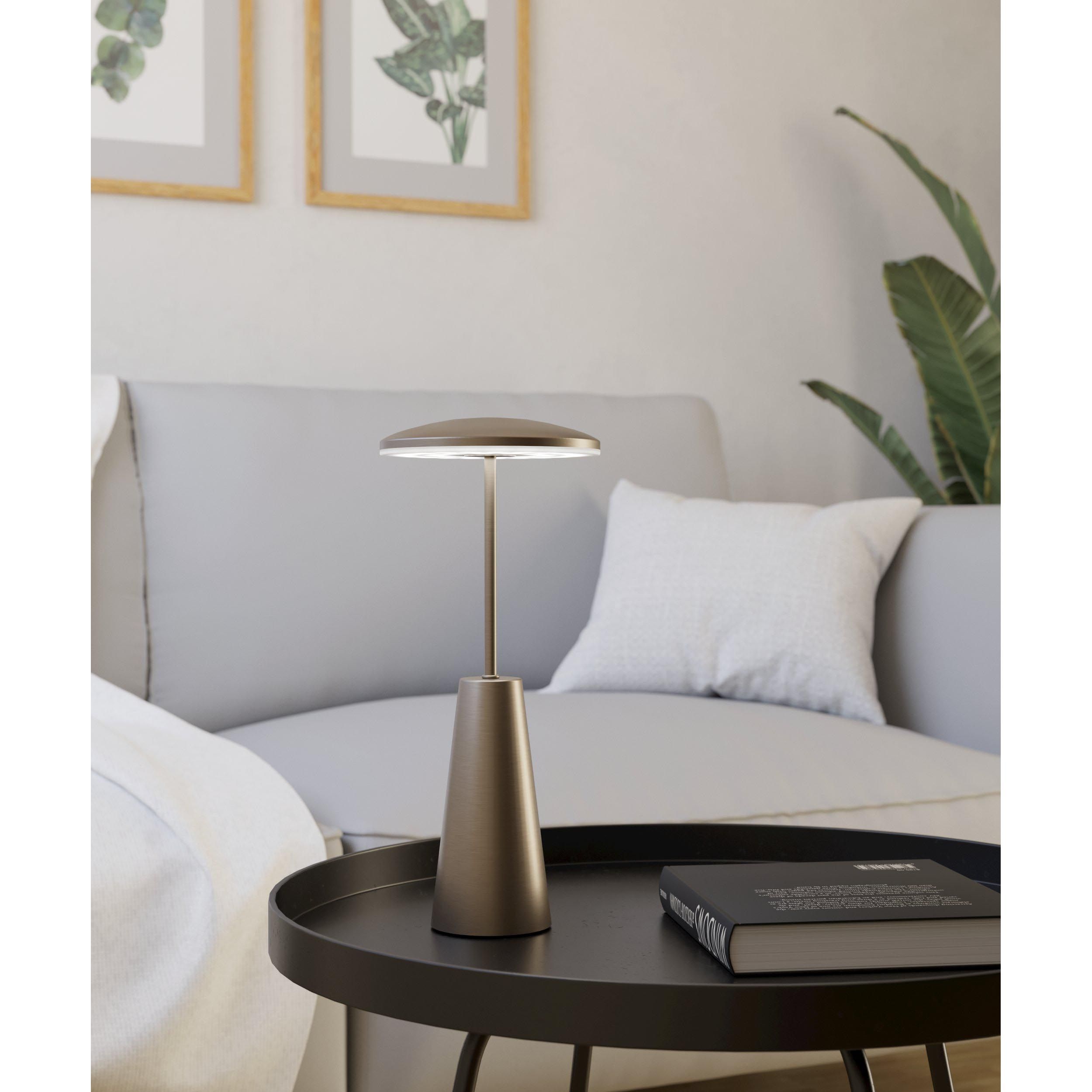 Lampe de table extérieure LED PICCOLA bronze H28cm