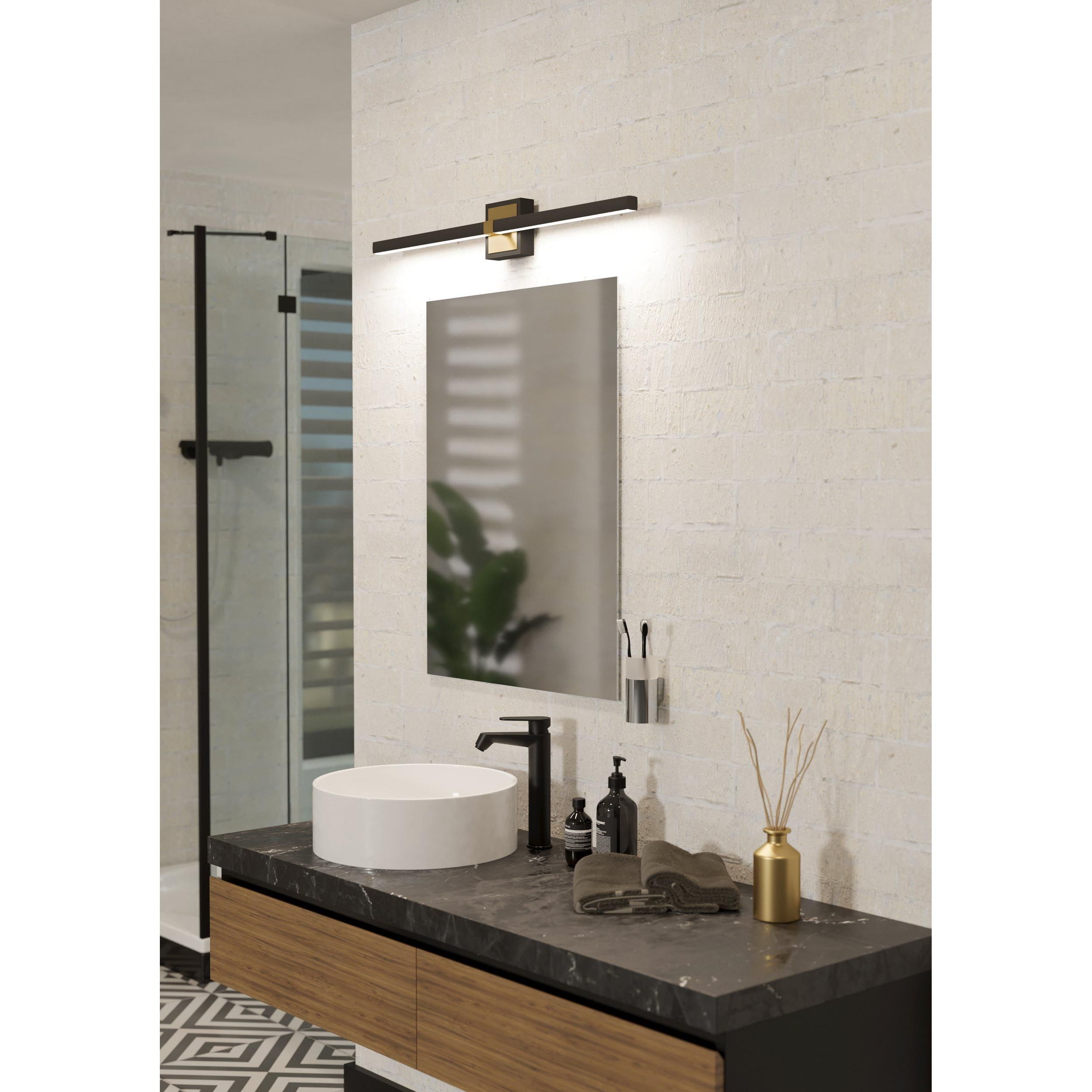 Applique LED PEGUERA noir H11cm