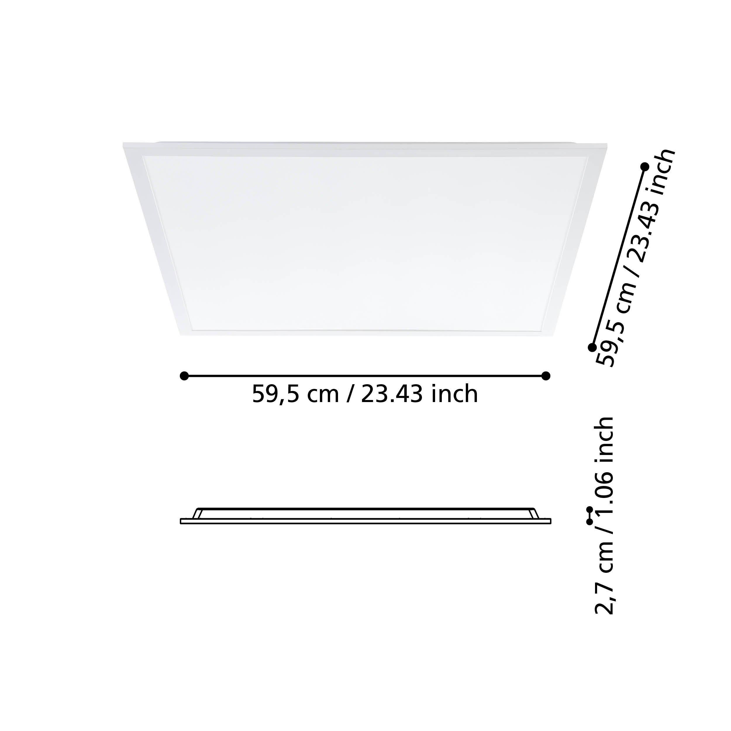 Plafonnier LED RABASSA blanc Ø59,5cm
