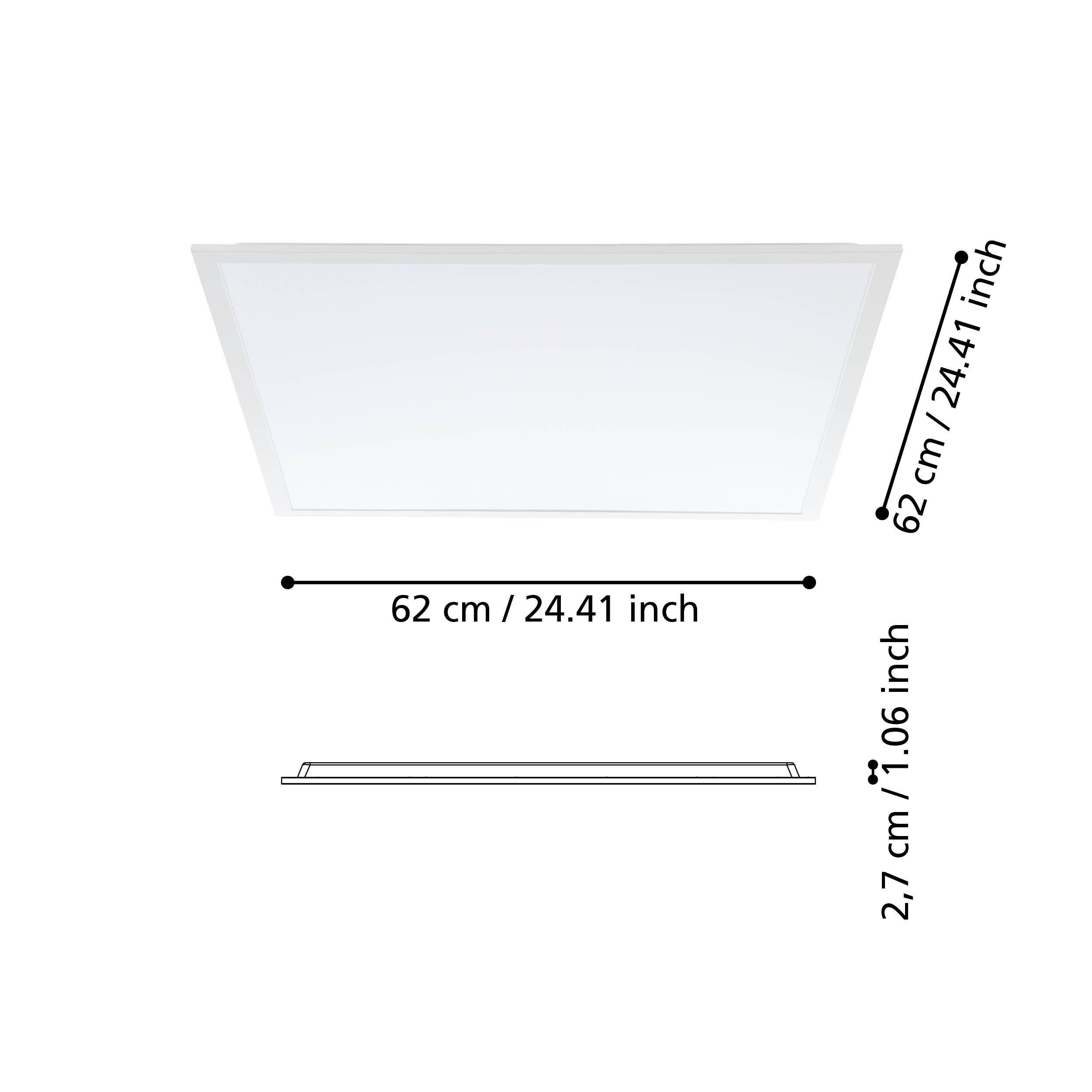 Plafonnier LED RABASSA blanc Ø62cm