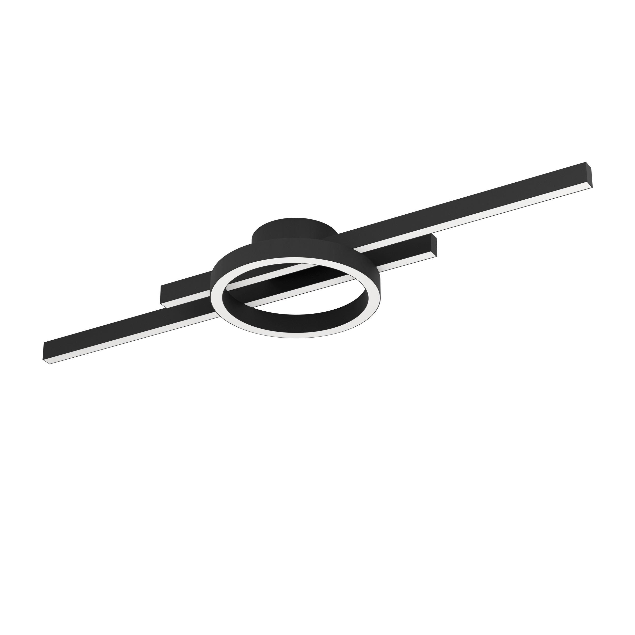 Plafonnier LED dimmable AMANDOLO noir L77,5cm