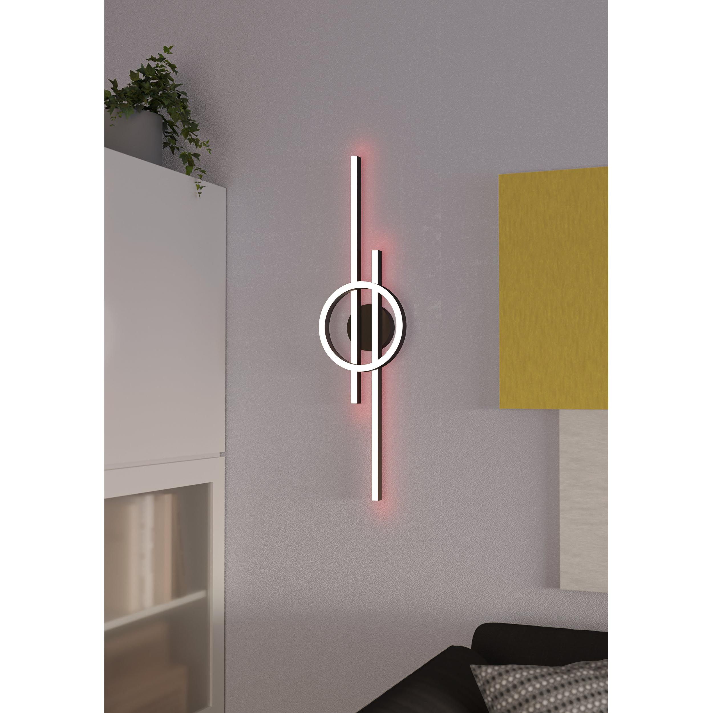 Plafonnier LED dimmable AMANDOLO noir L77,5cm