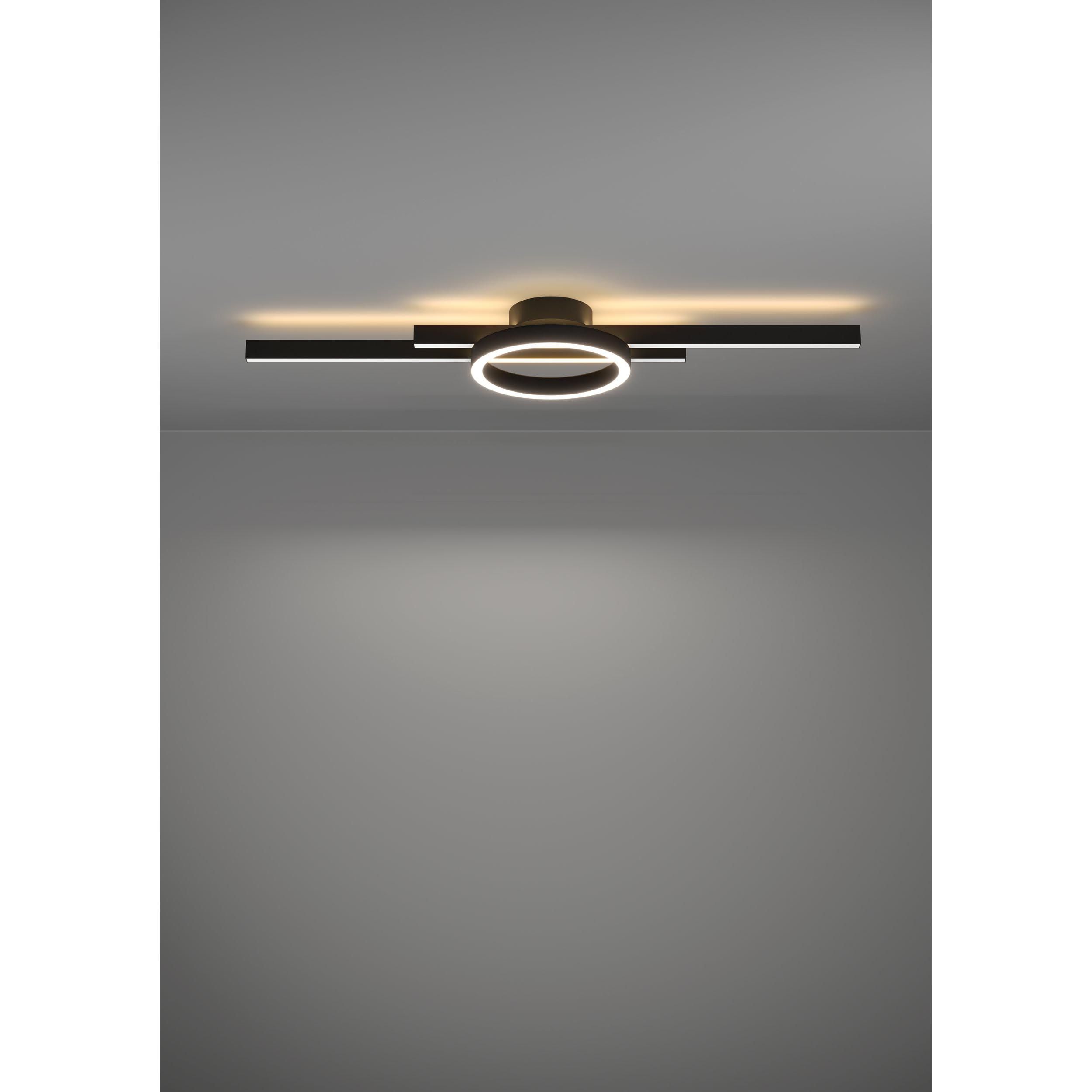 Plafonnier LED dimmable AMANDOLO noir L77,5cm