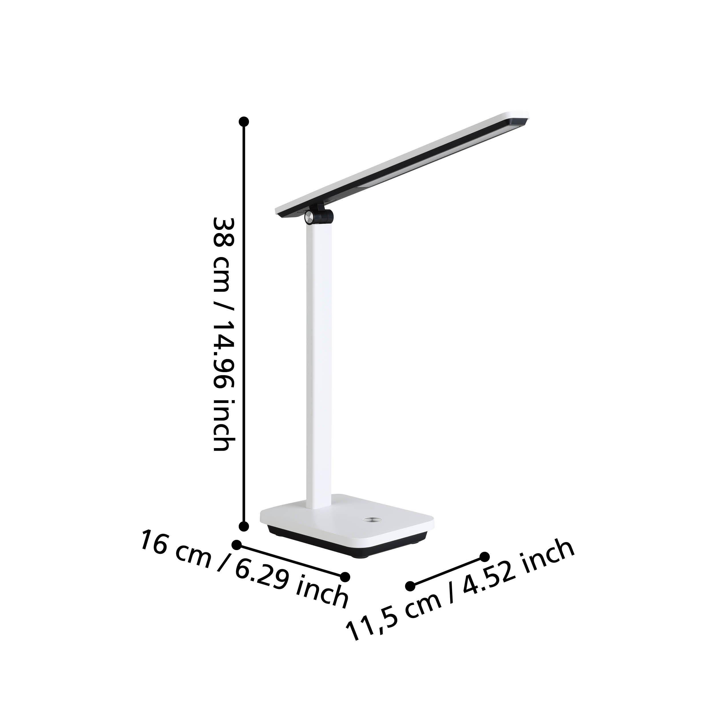 Lampe de bureau LED dimmable INIESTA blanc H35cm