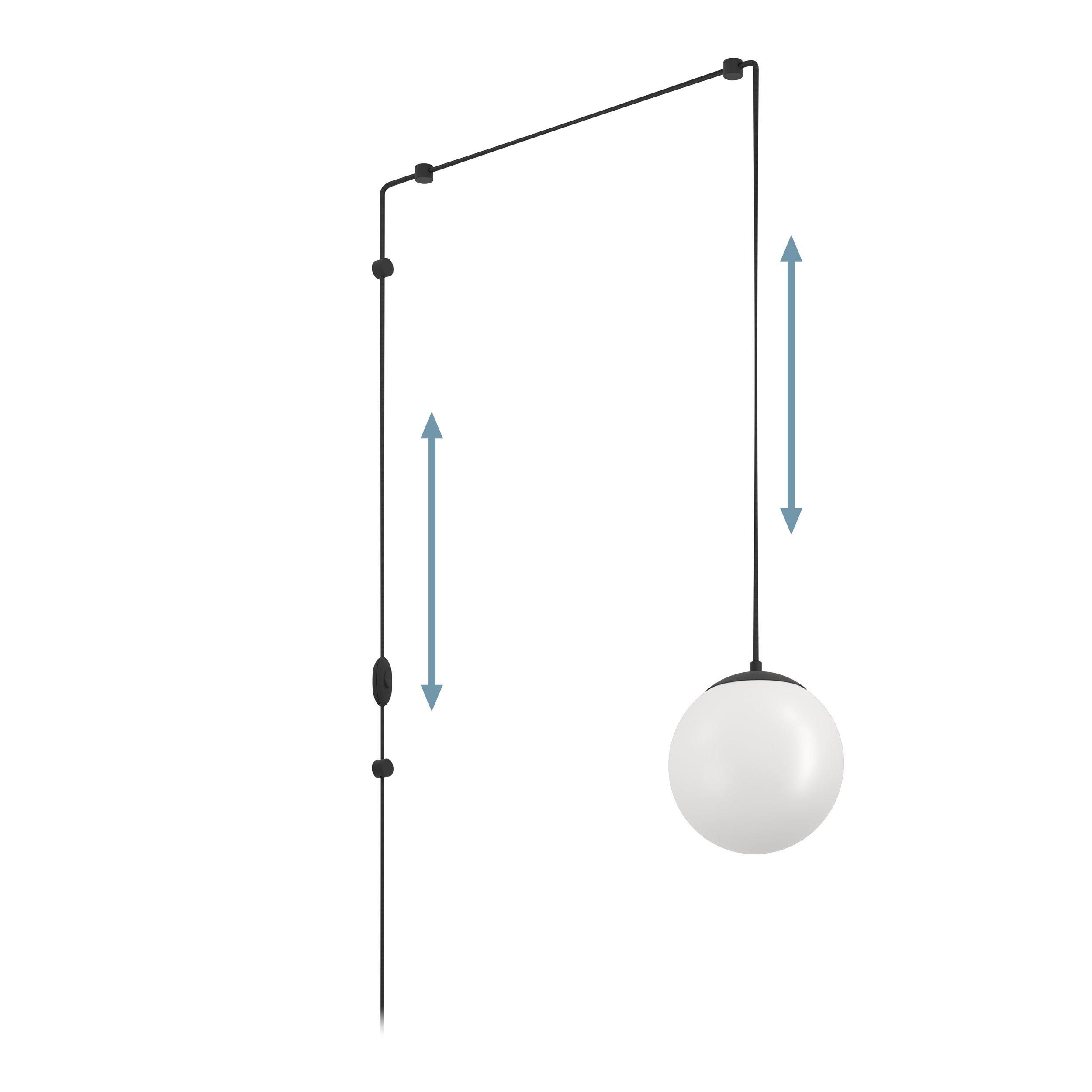 Suspension RONDO 3 verre opalin Ø20cm