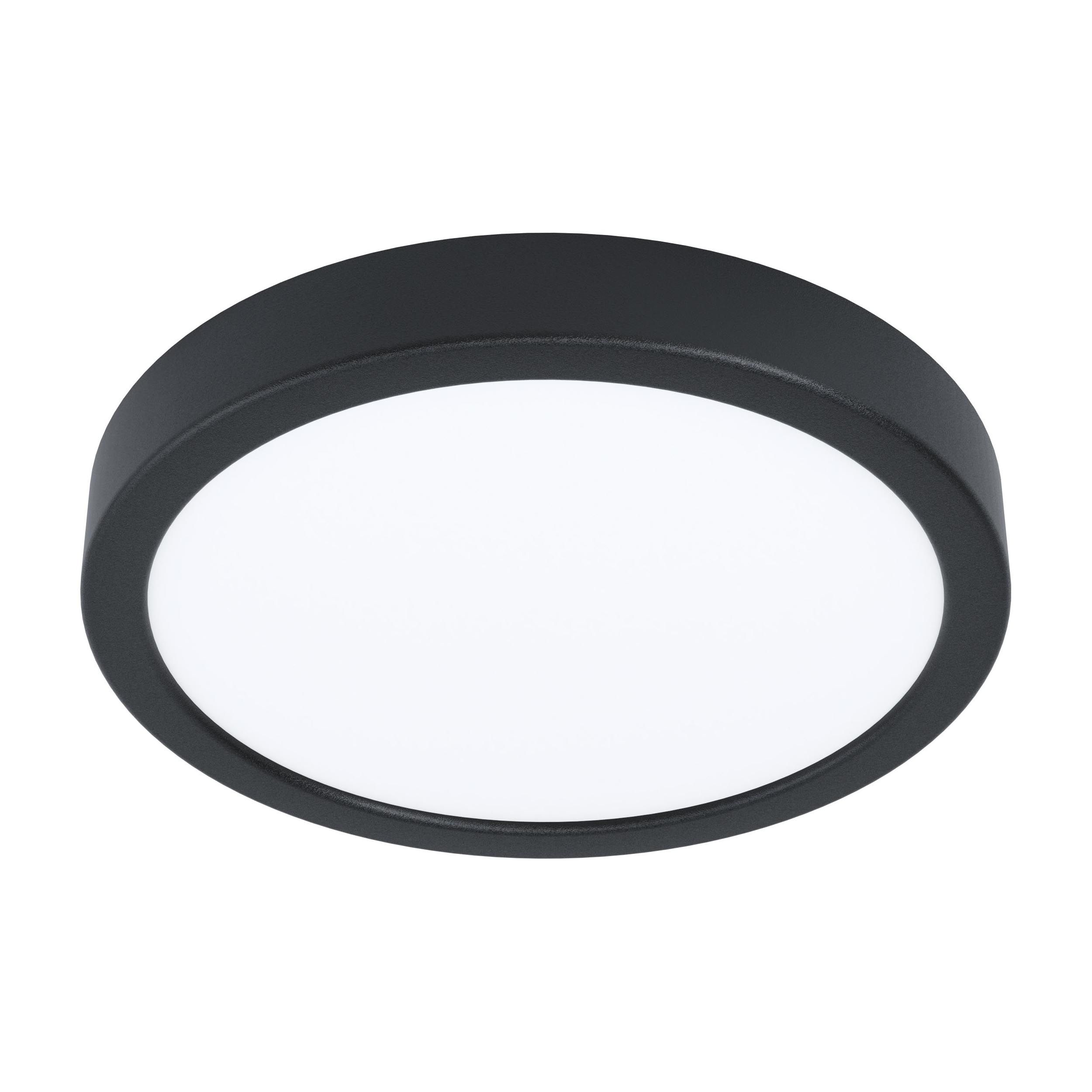 Plafonnier en métal noir FUEVA 5 led intégrée 17W D21cm