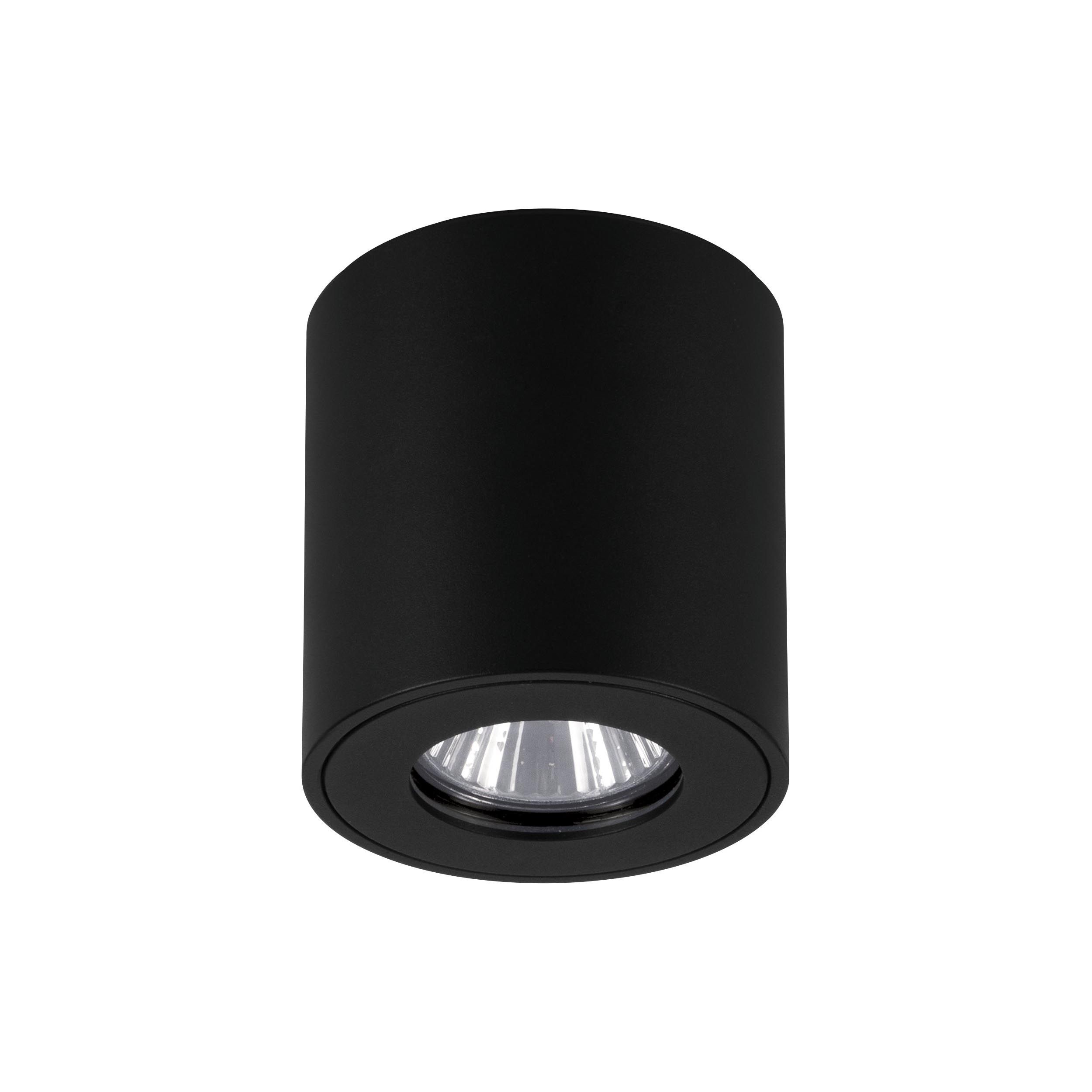 Suspension métal noir cylindrique TORRECOLA GU10 1X5W
