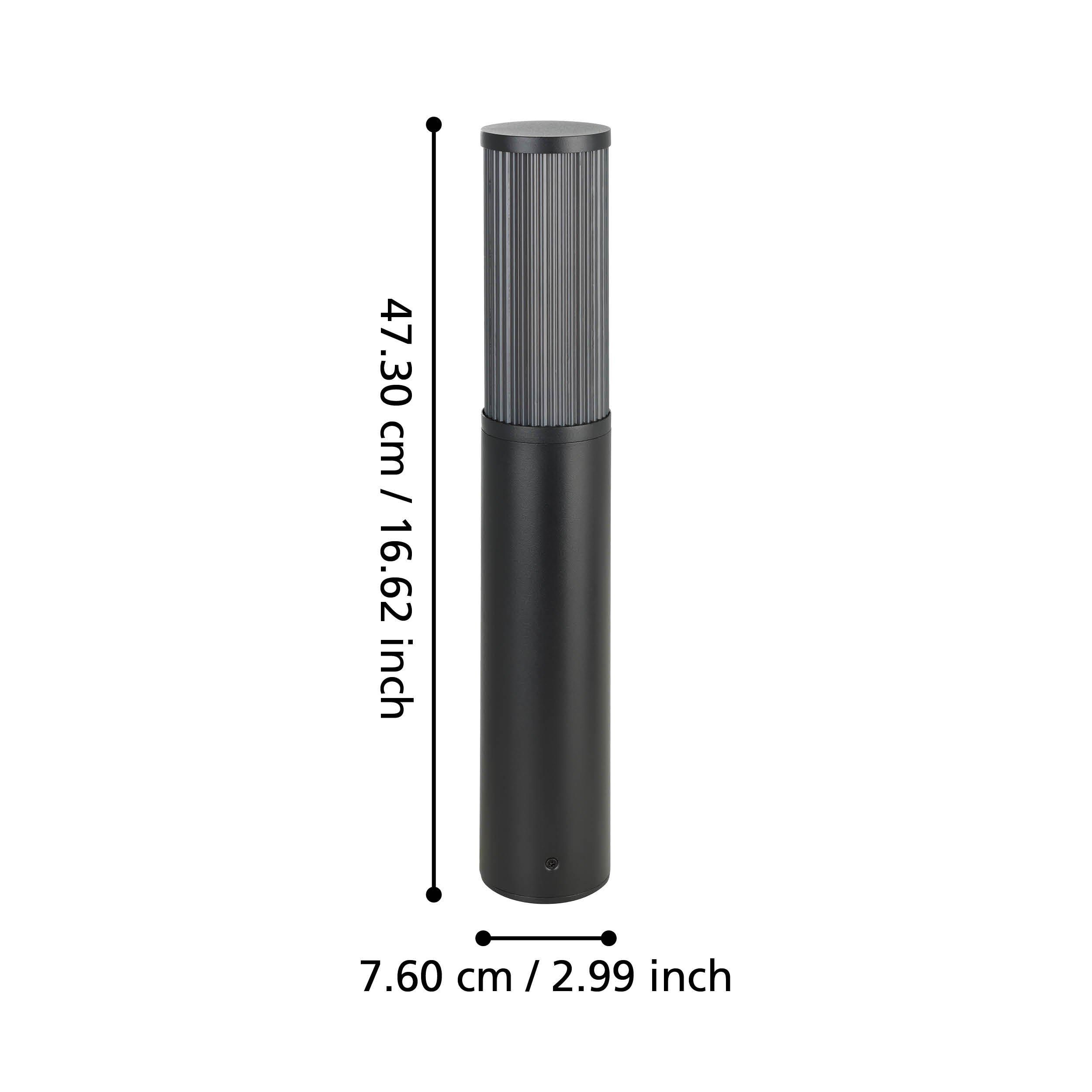 Potelet extérieur SALLE noir H46,5cm