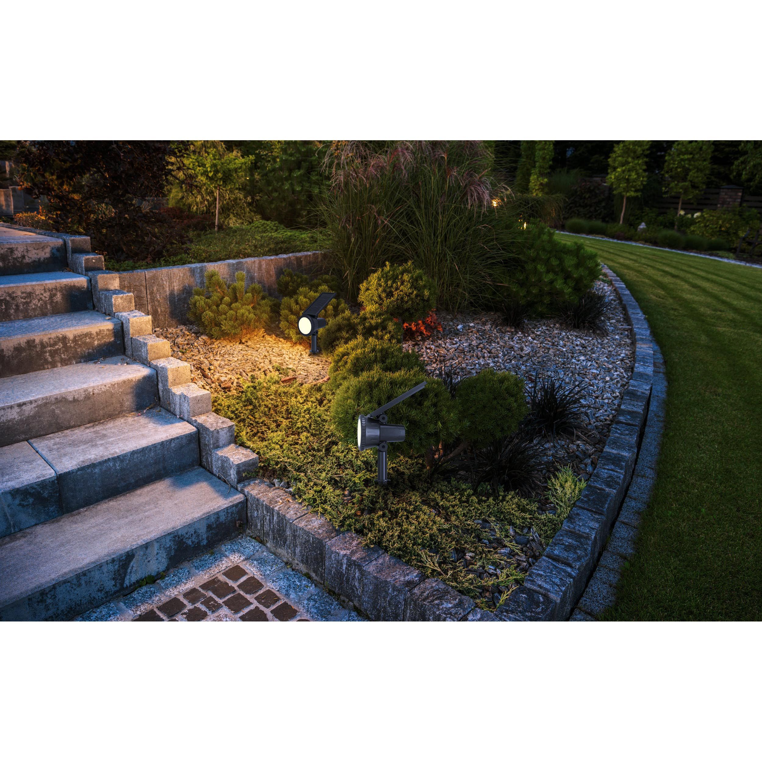 Spot à piquer extérieur LED SAMBUCO noir H37,5cm
