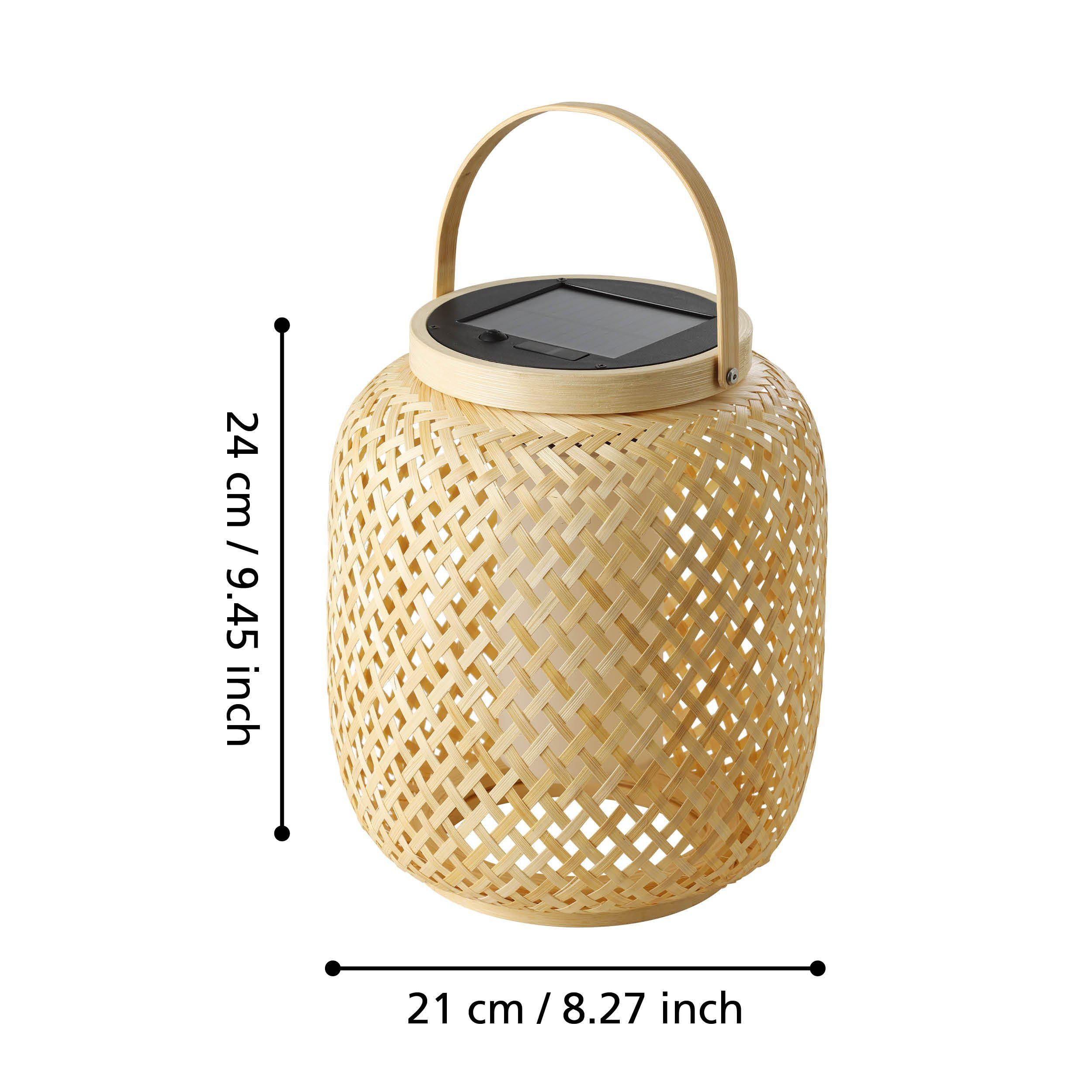 Lampe extérieure LED MARLIANO bambou naturel H24cm