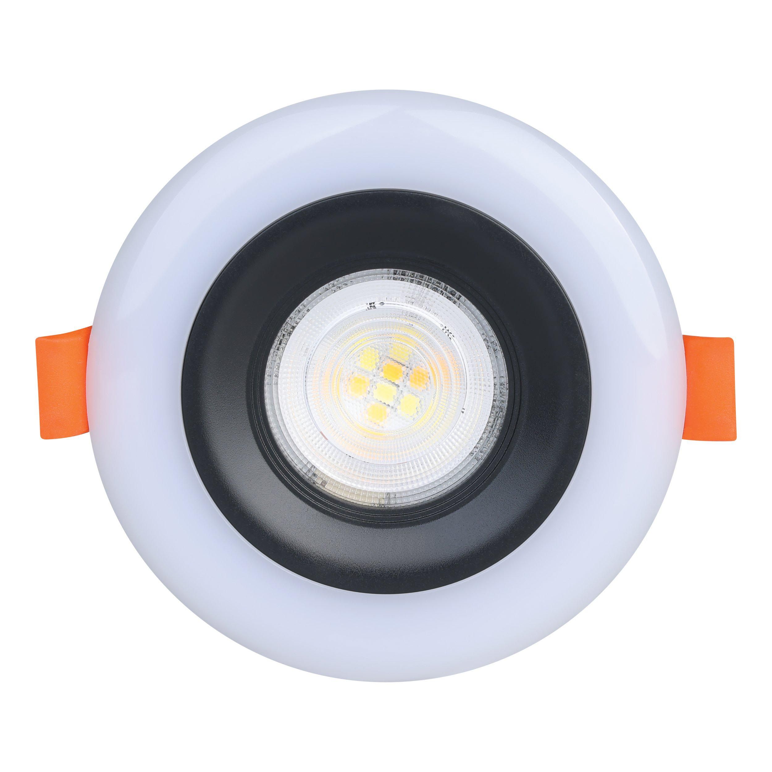 Spot à encastrer LED dimmable CALONGE blanc/noir Ø9,8cm
