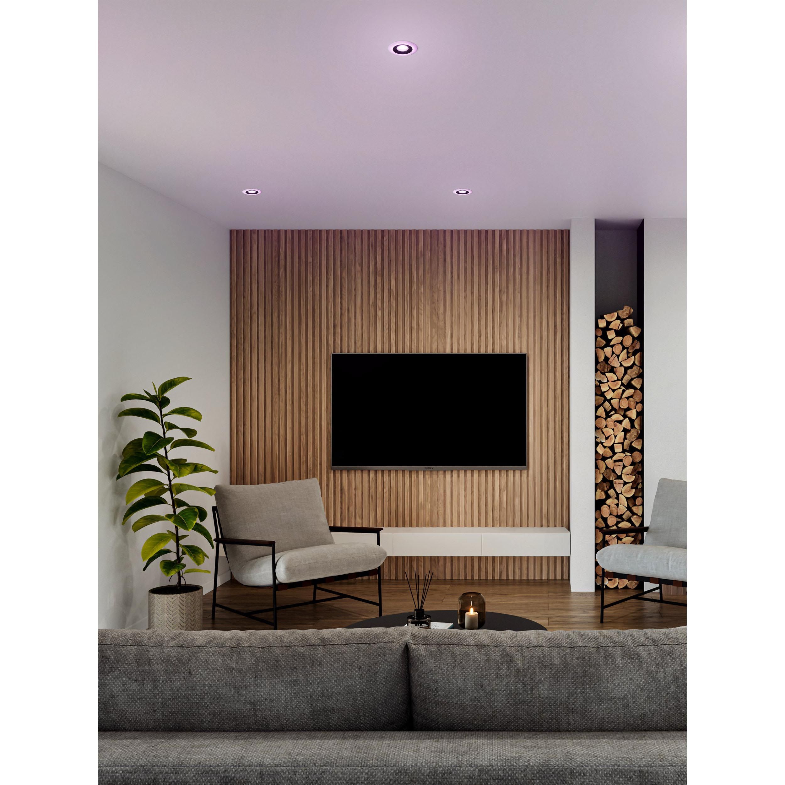 Spot à encastrer LED dimmable CALONGE blanc/noir Ø9,8cm