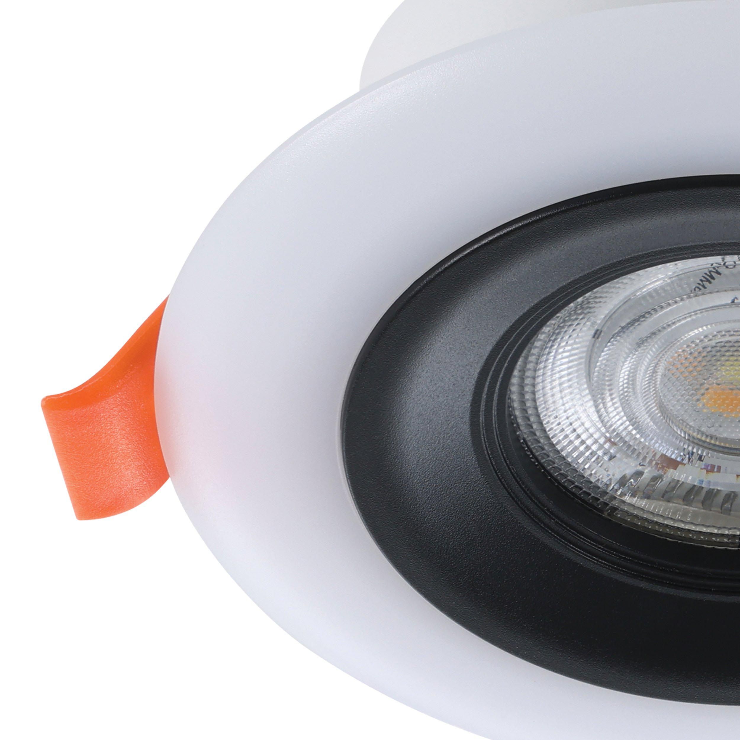 Spot à encastrer LED dimmable CALONGE blanc/noir Ø9,8cm