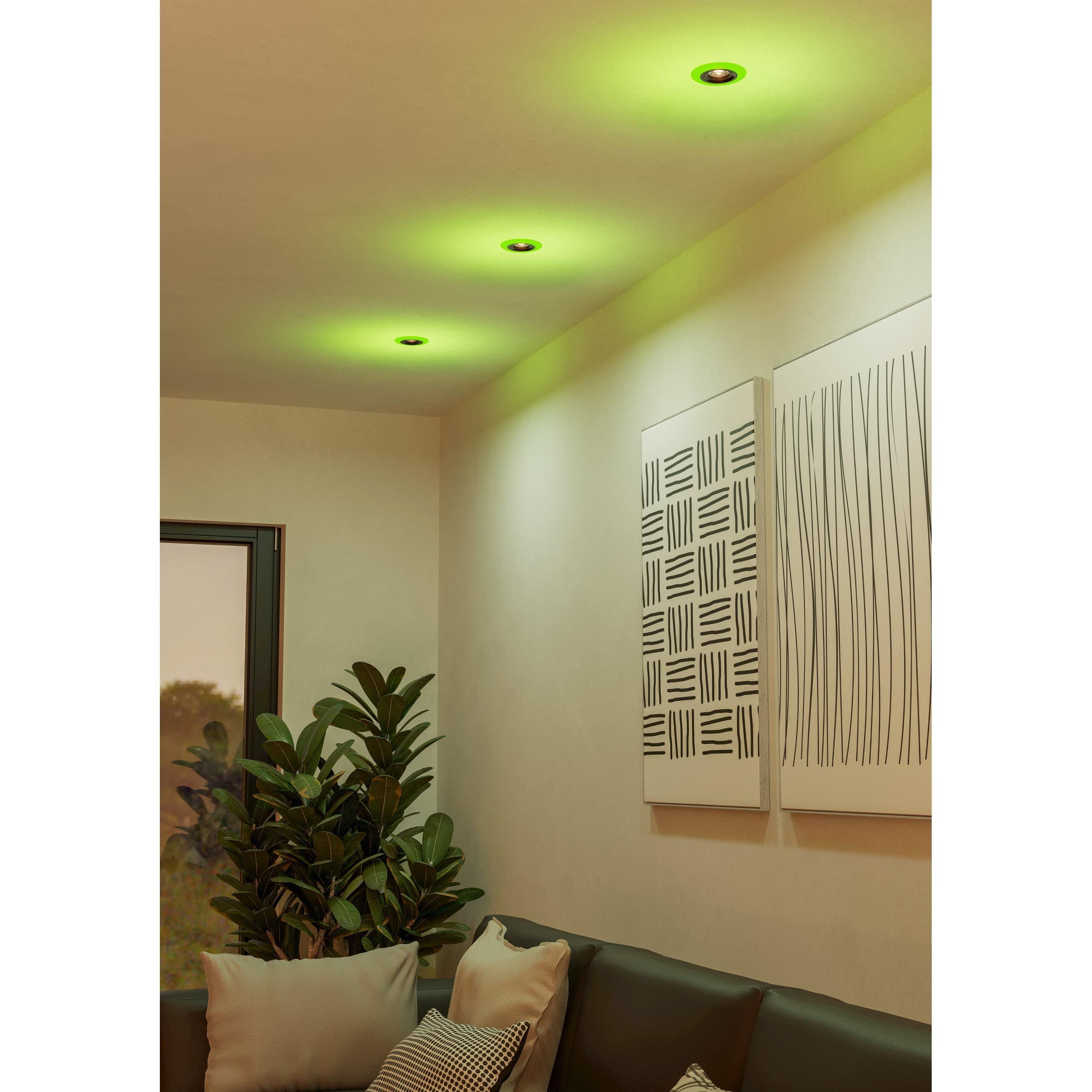 Spot à encastrer LED dimmable CALONGE blanc/noir Ø9,8cm