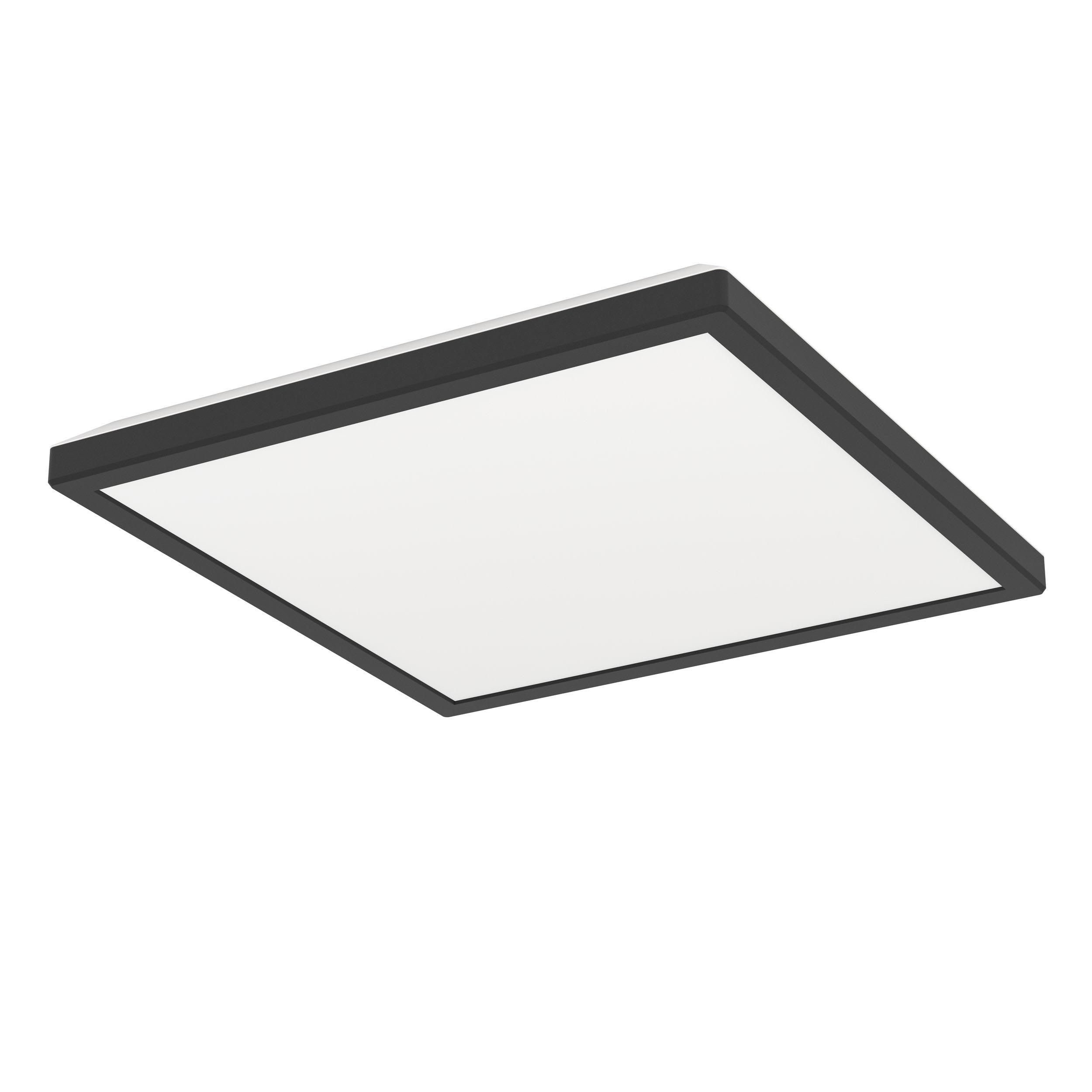 Plafonnier LED ROVITO noir 29x29cm