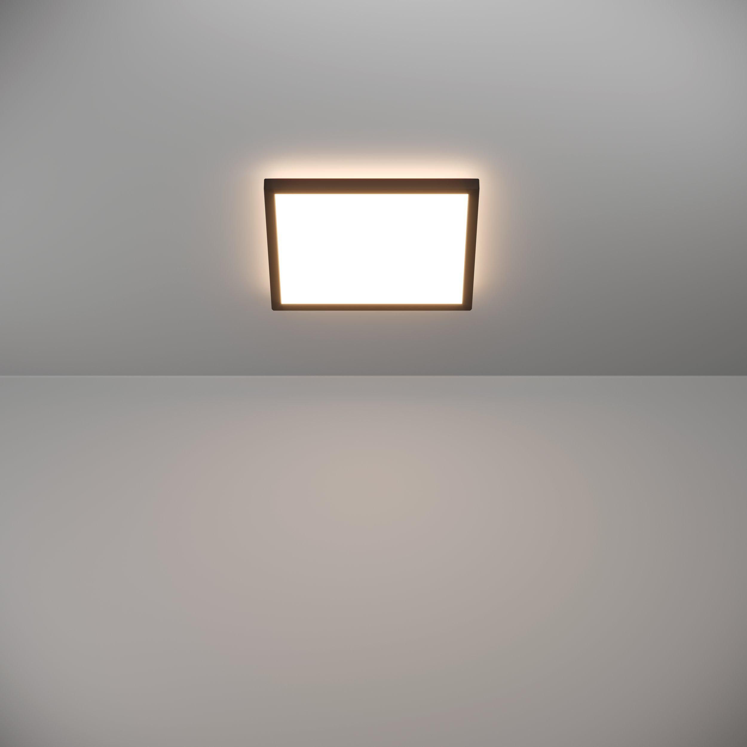 Plafonnier LED ROVITO noir 29x29cm