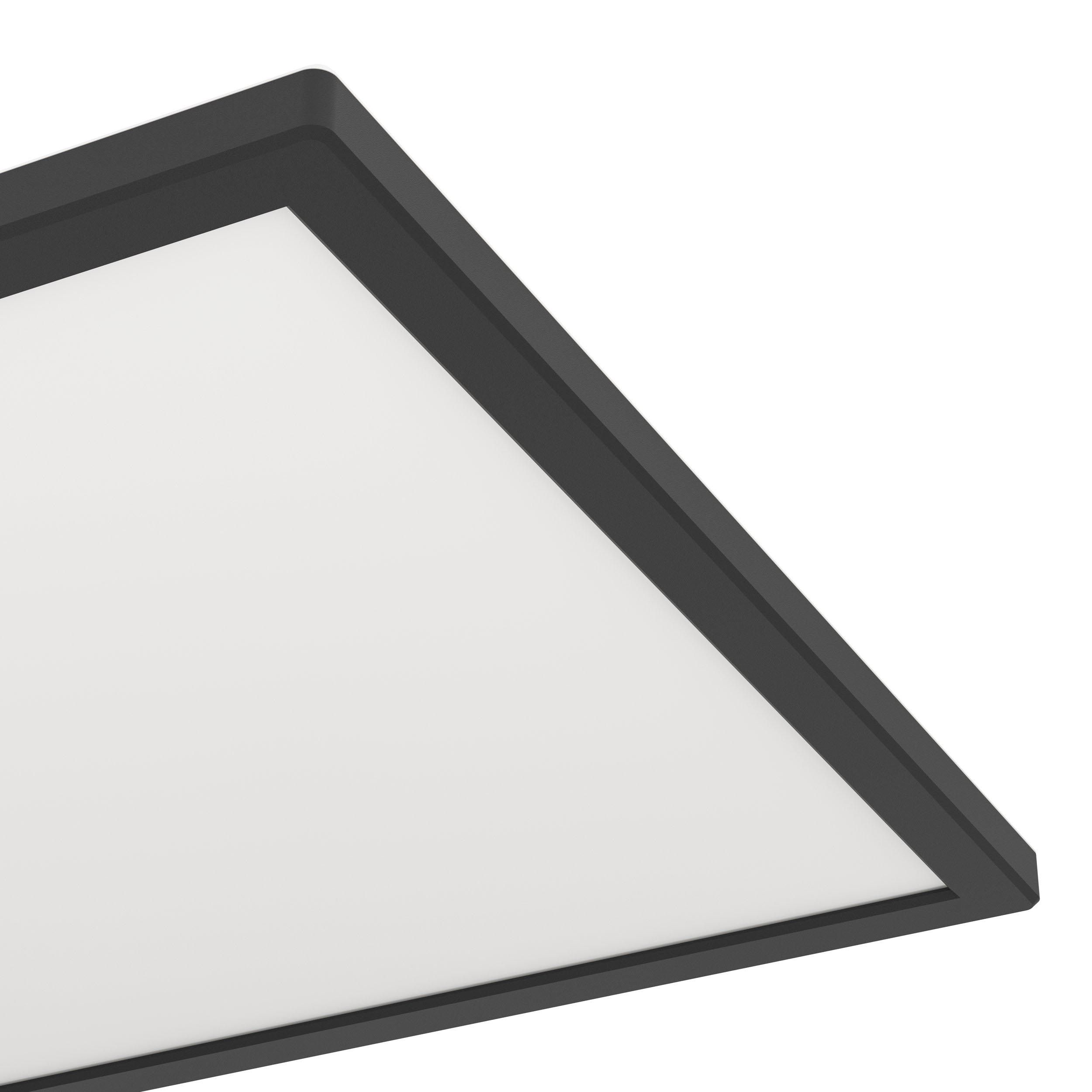 Plafonnier LED ROVITO noir 39x39cm