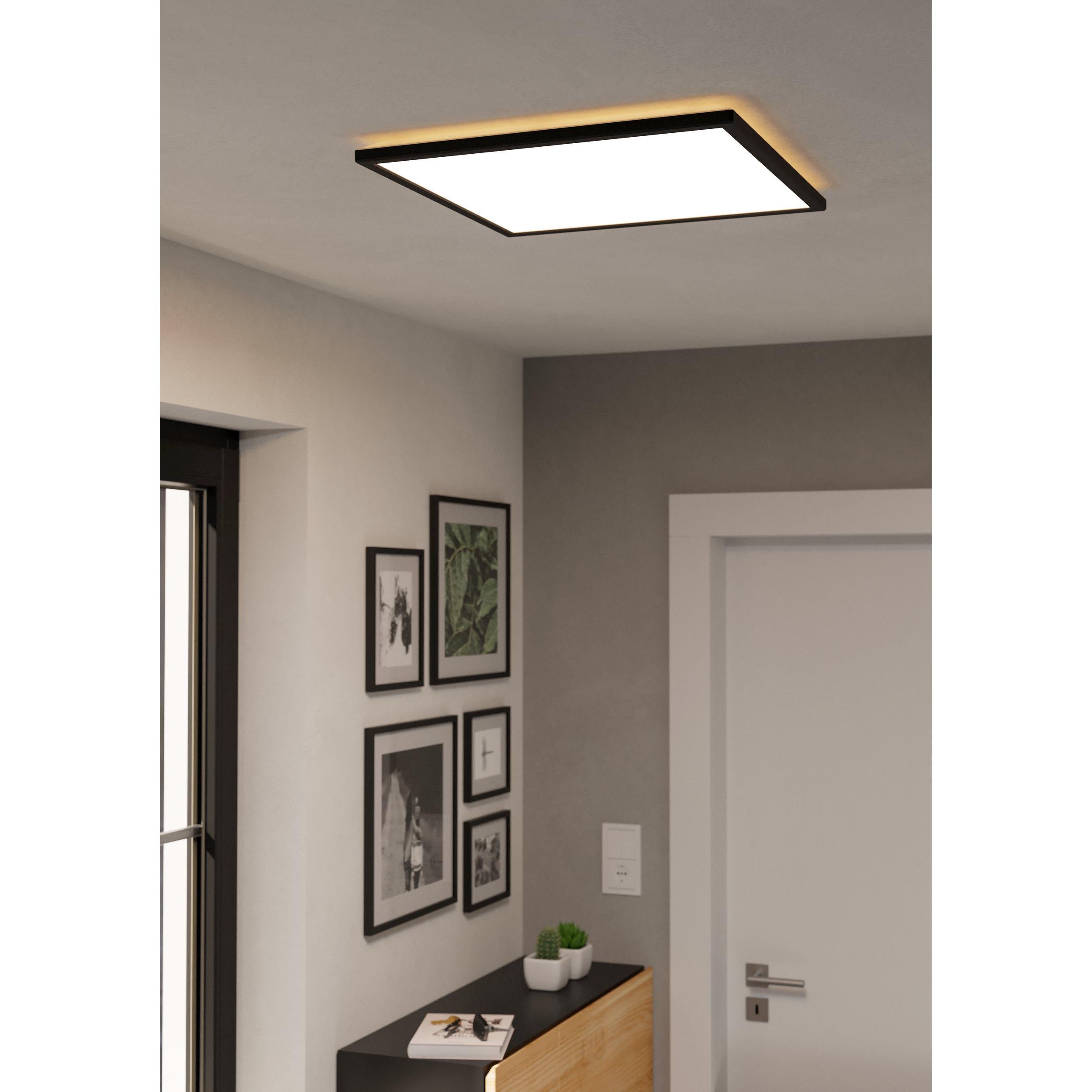Plafonnier LED ROVITO noir 50x50cm