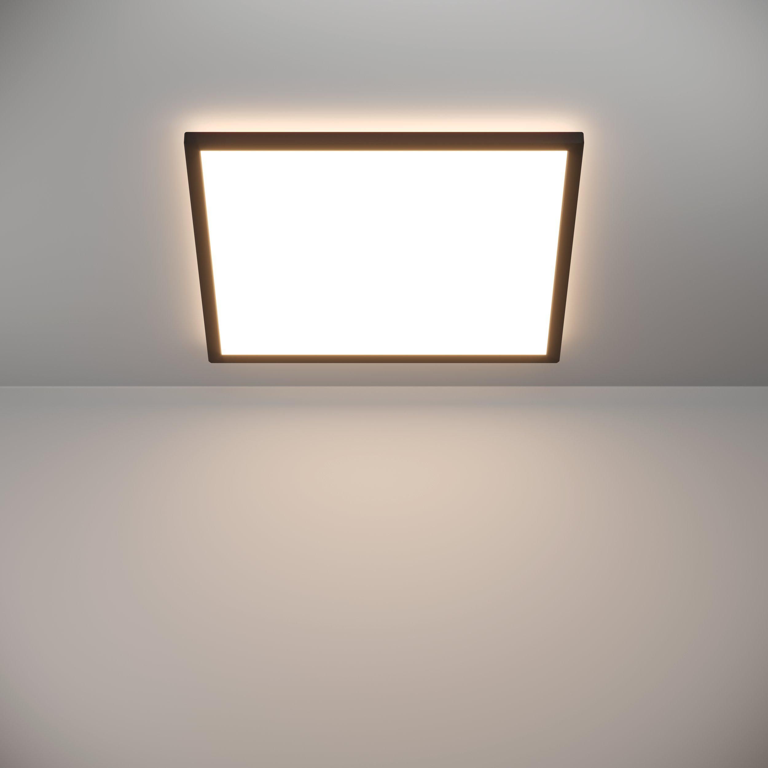 Plafonnier LED ROVITO noir 50x50cm
