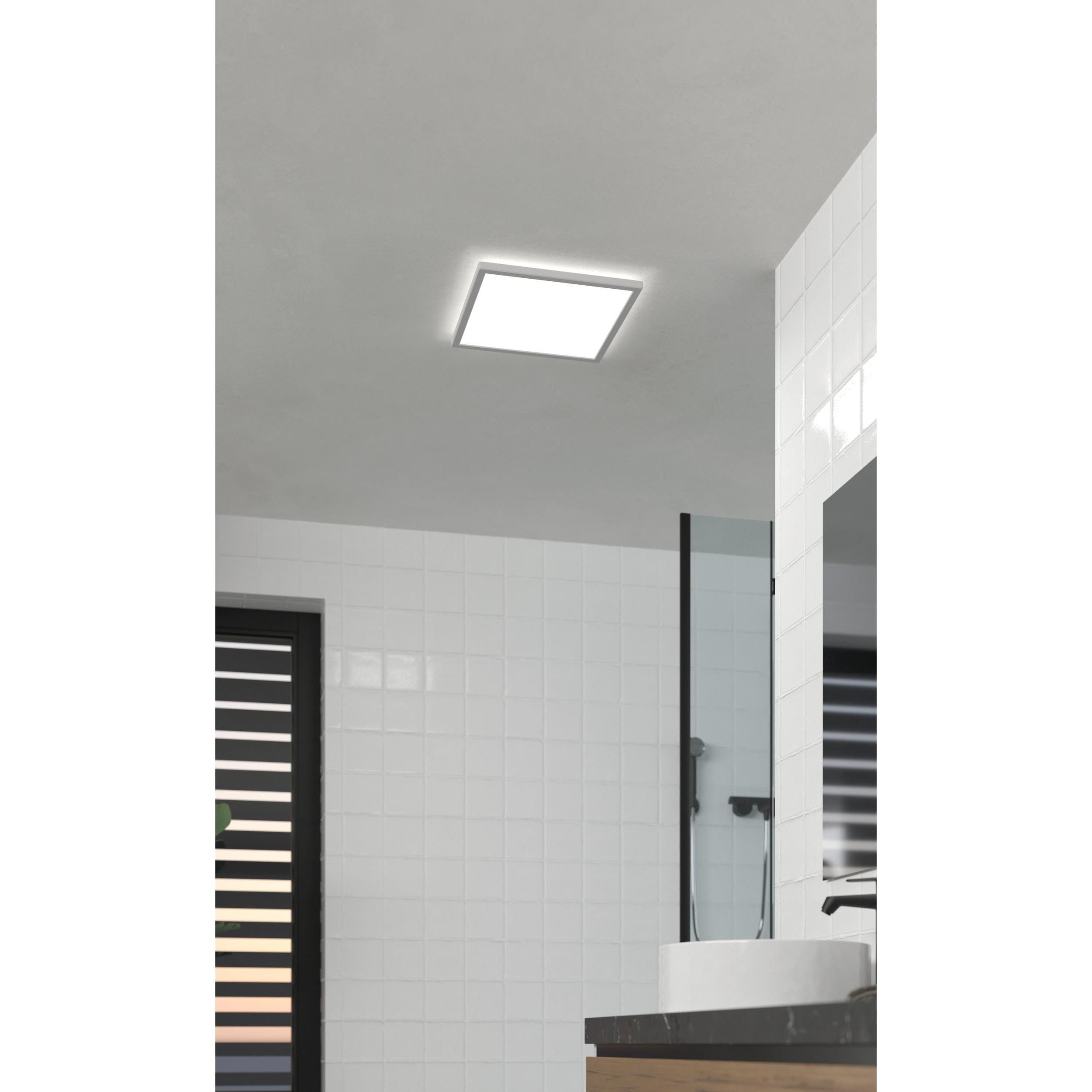 Plafonnier LED ROVITO blanc 39x39cm