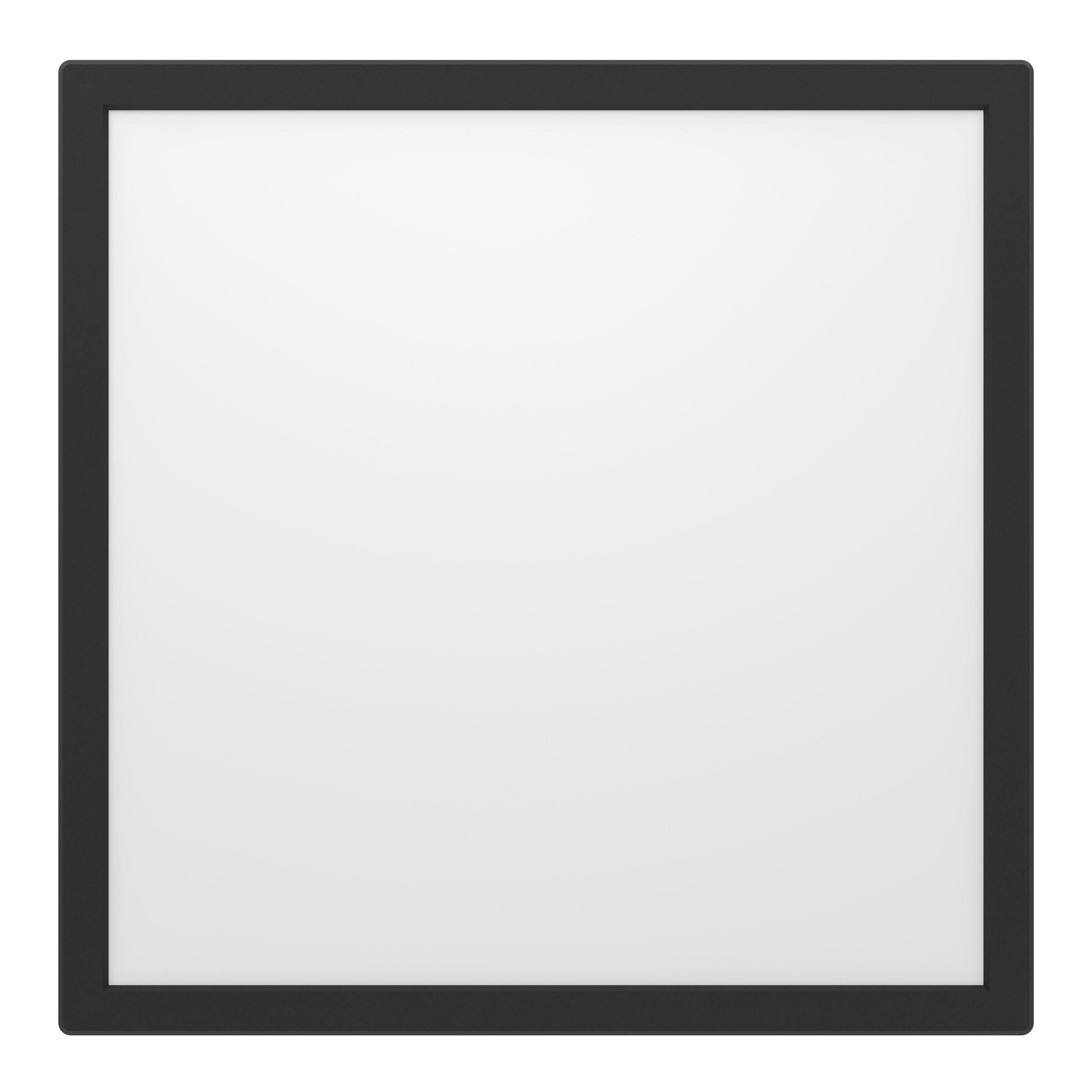 Plafonnier LED dimmable ROVITO-R avec télécommande noir 39x39cm