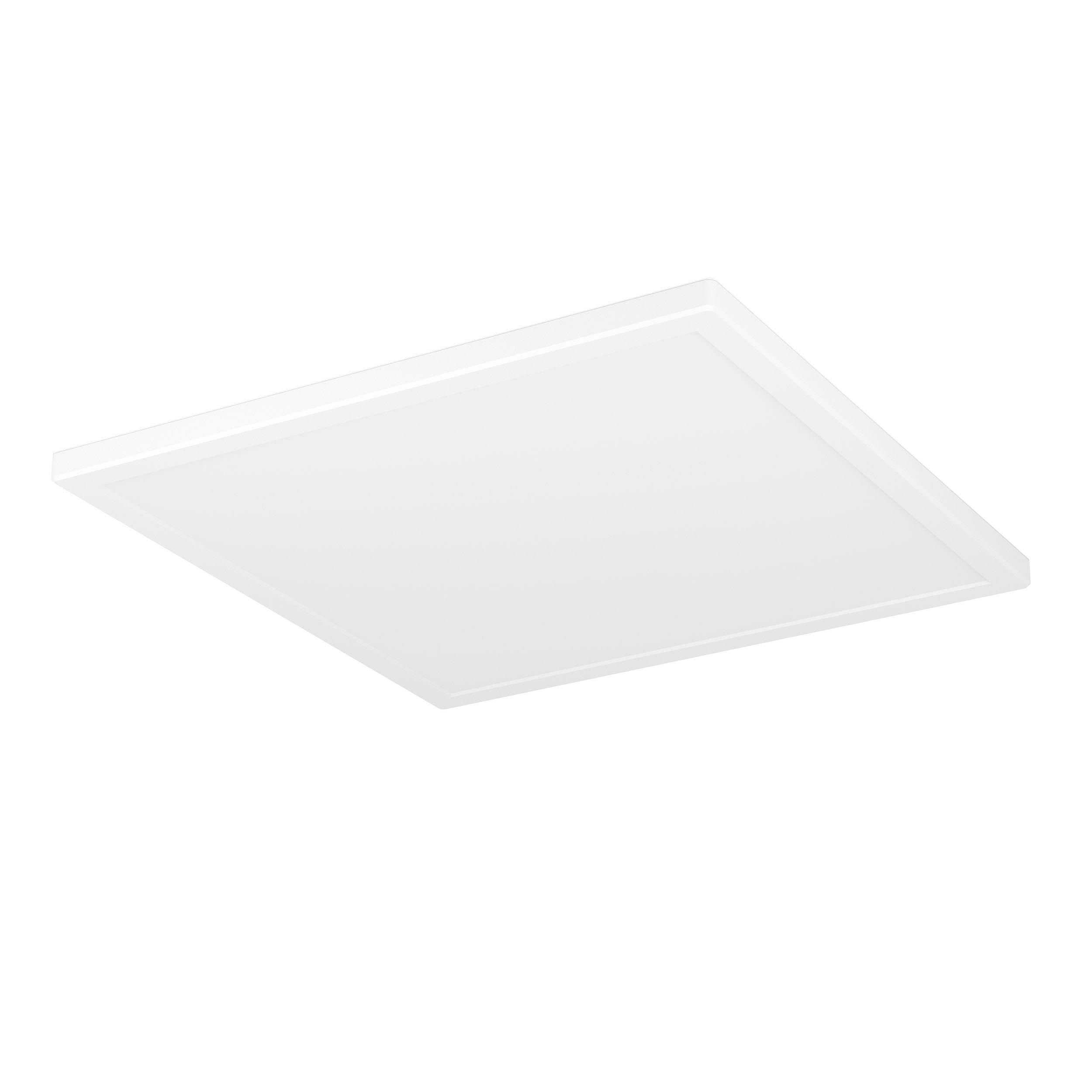 Plafonnier LED dimmable ROVITO-R avec télécommande blanc 39x39cm