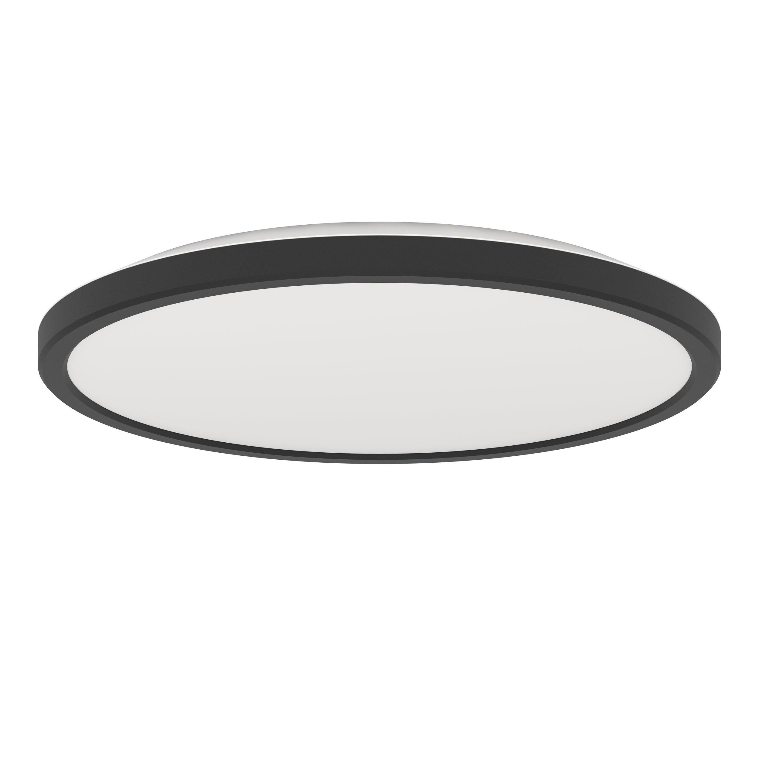 Plafonnier LED ROVITO-Z connecté noir Ø30cm