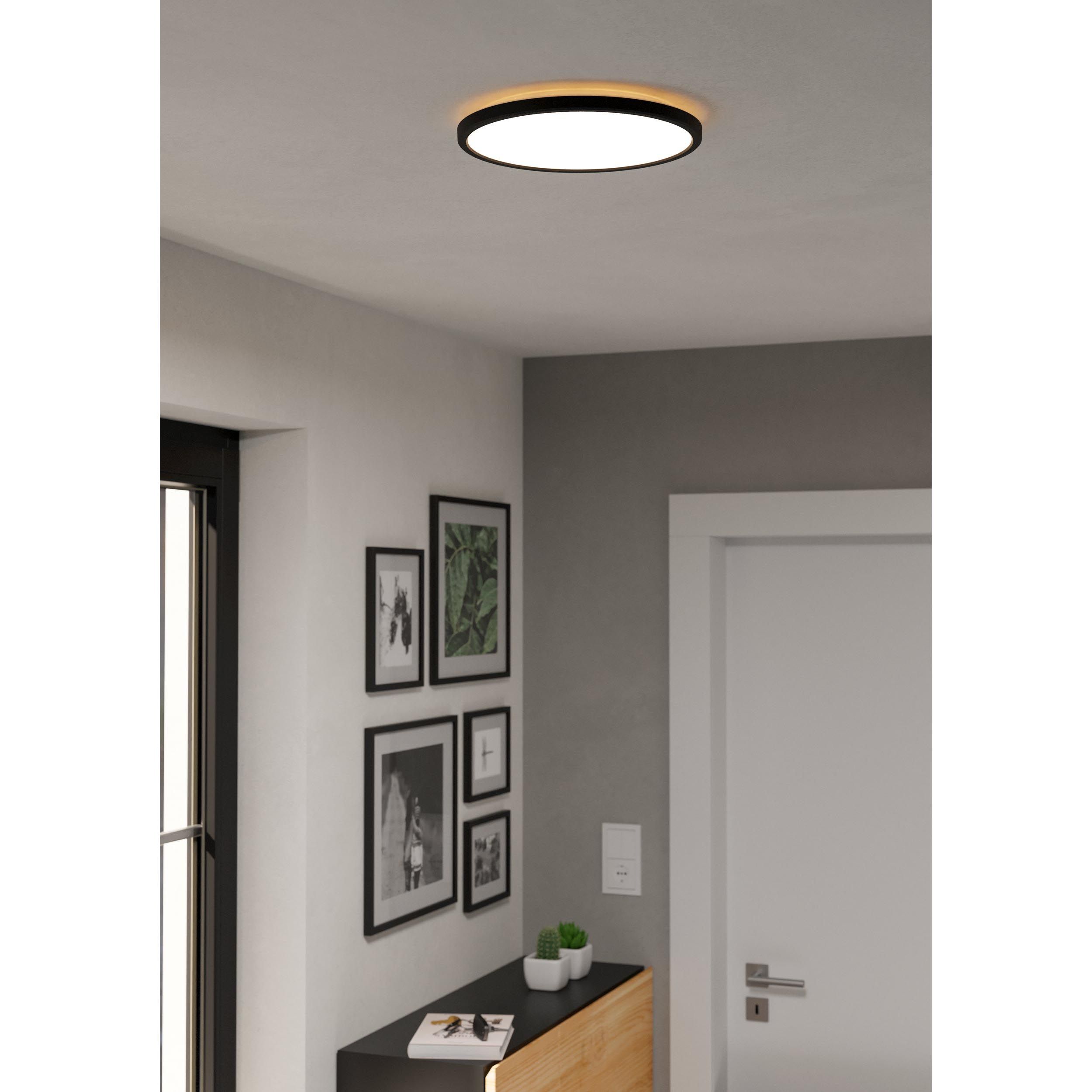 Plafonnier LED ROVITO-Z connecté noir Ø30cm