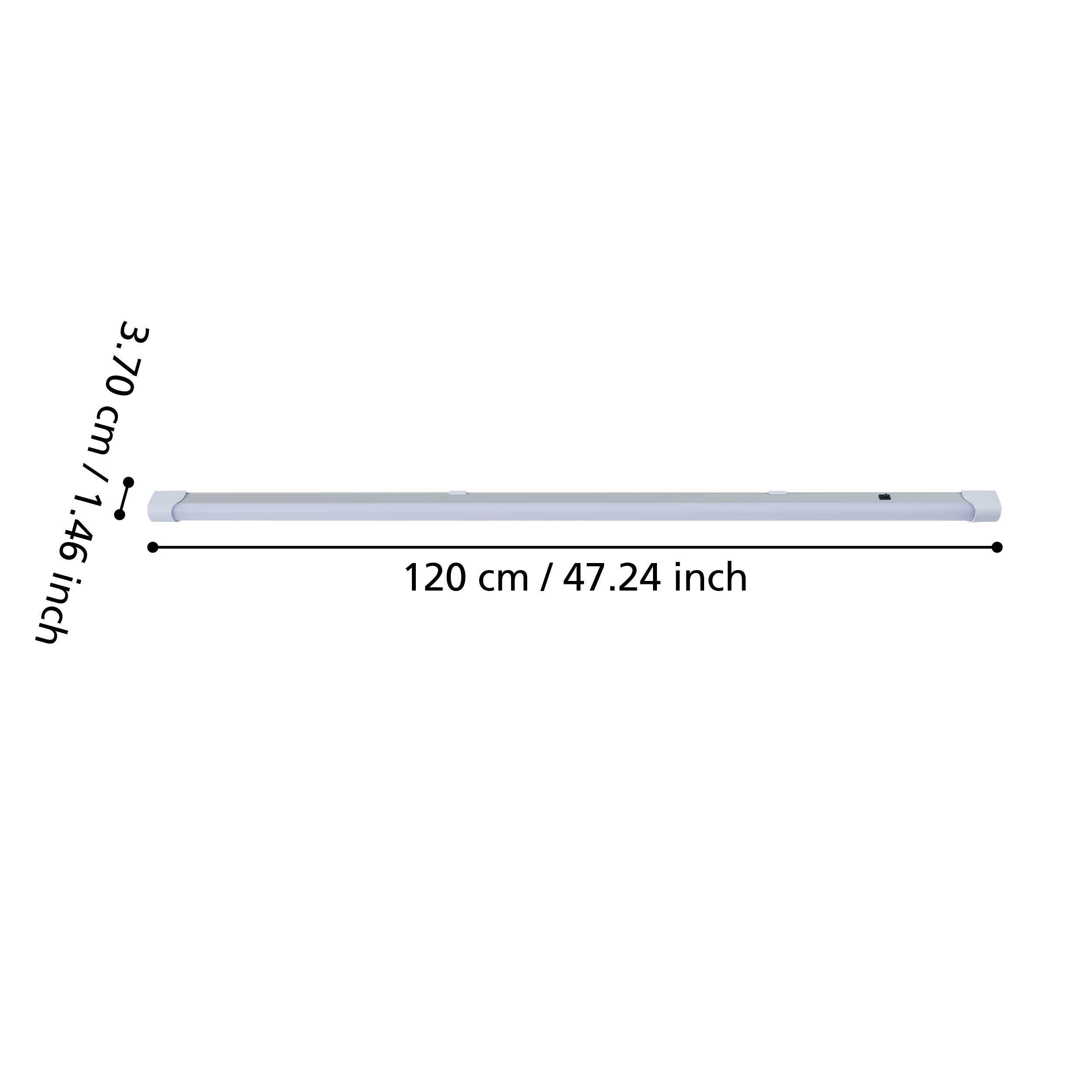 Plafonnier LED MATTANZA blanc L120cm