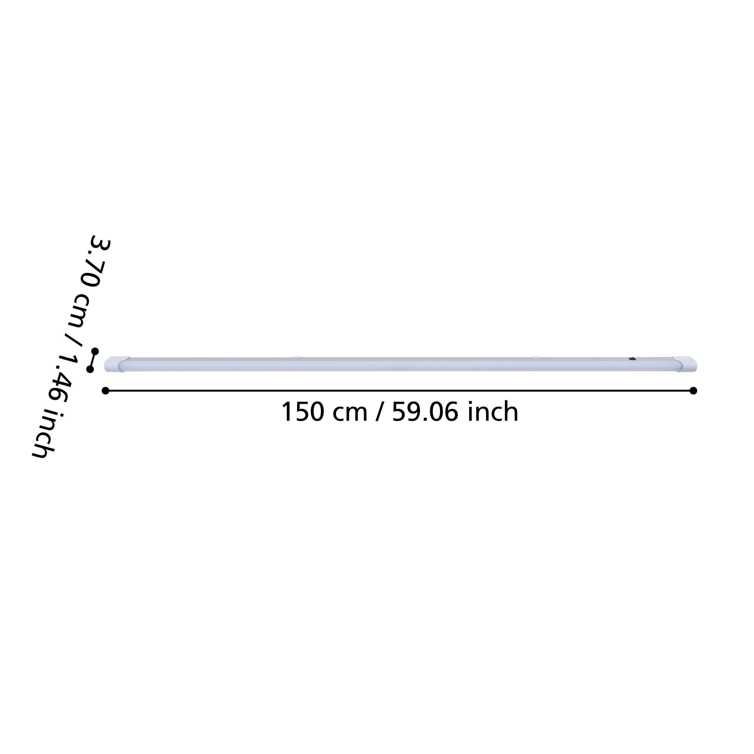 Plafonnier LED MATTANZA blanc L150cm
