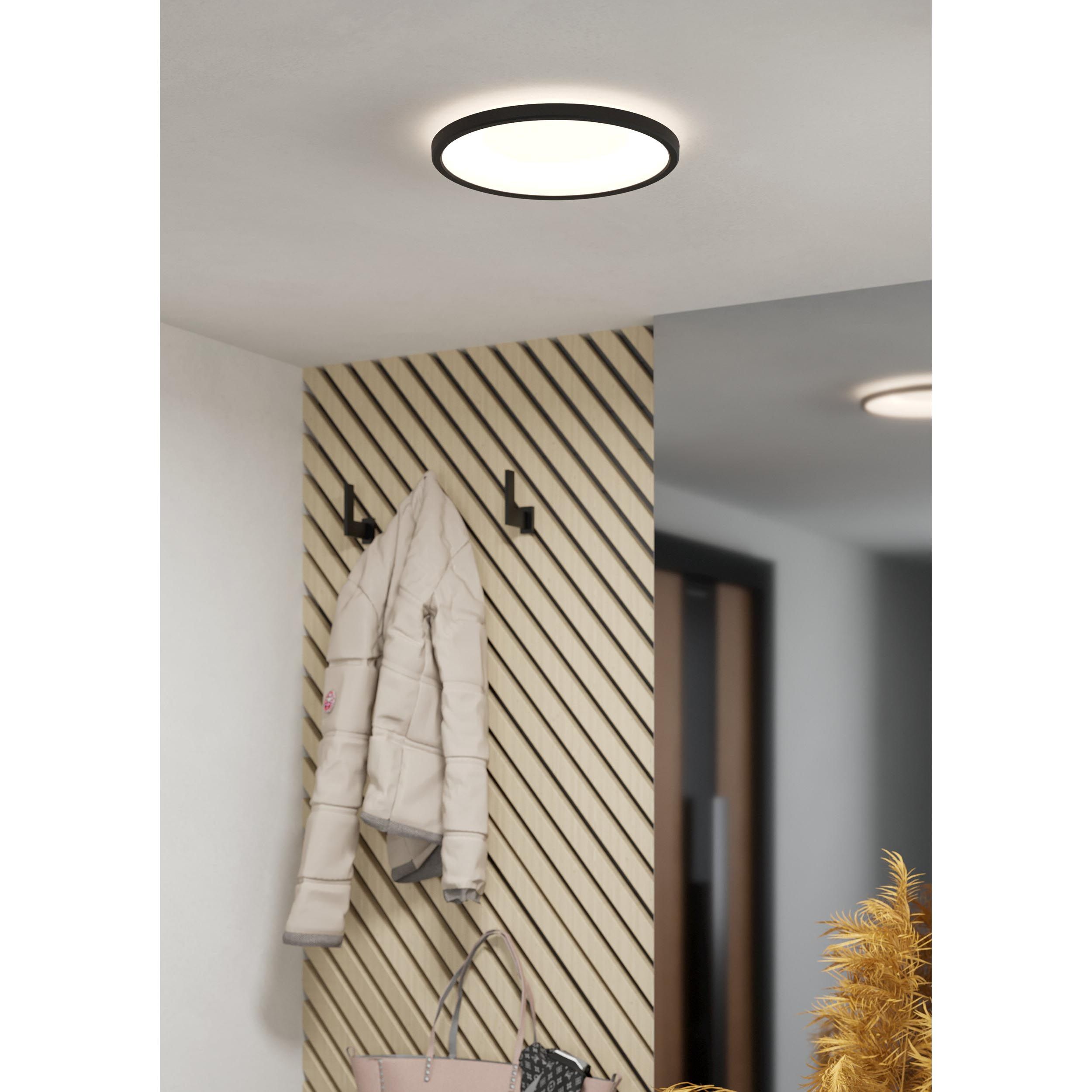 Plafonnier LED MINERARIO noir Ø30cm