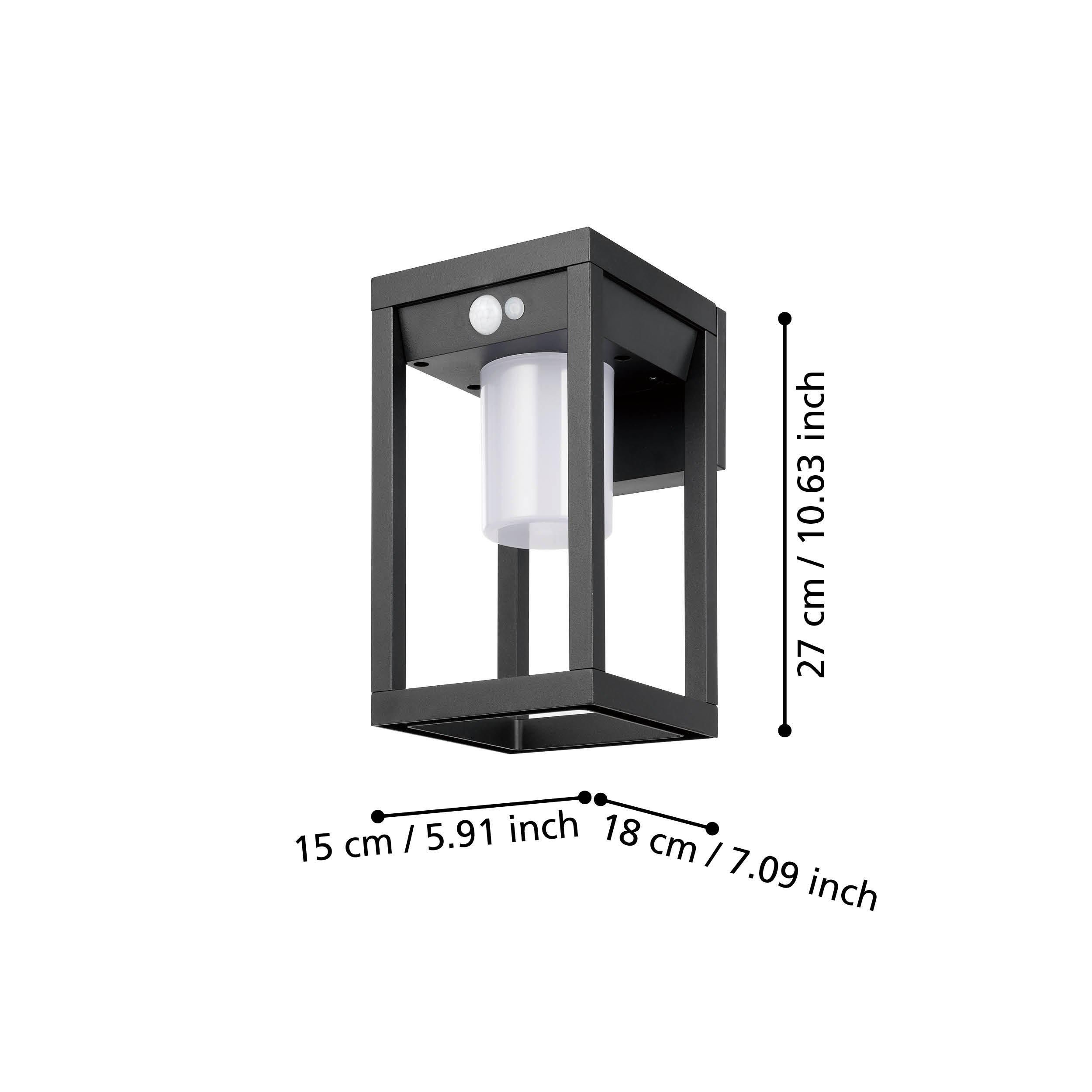 Applique extérieure LED MARTANO noir H27cm