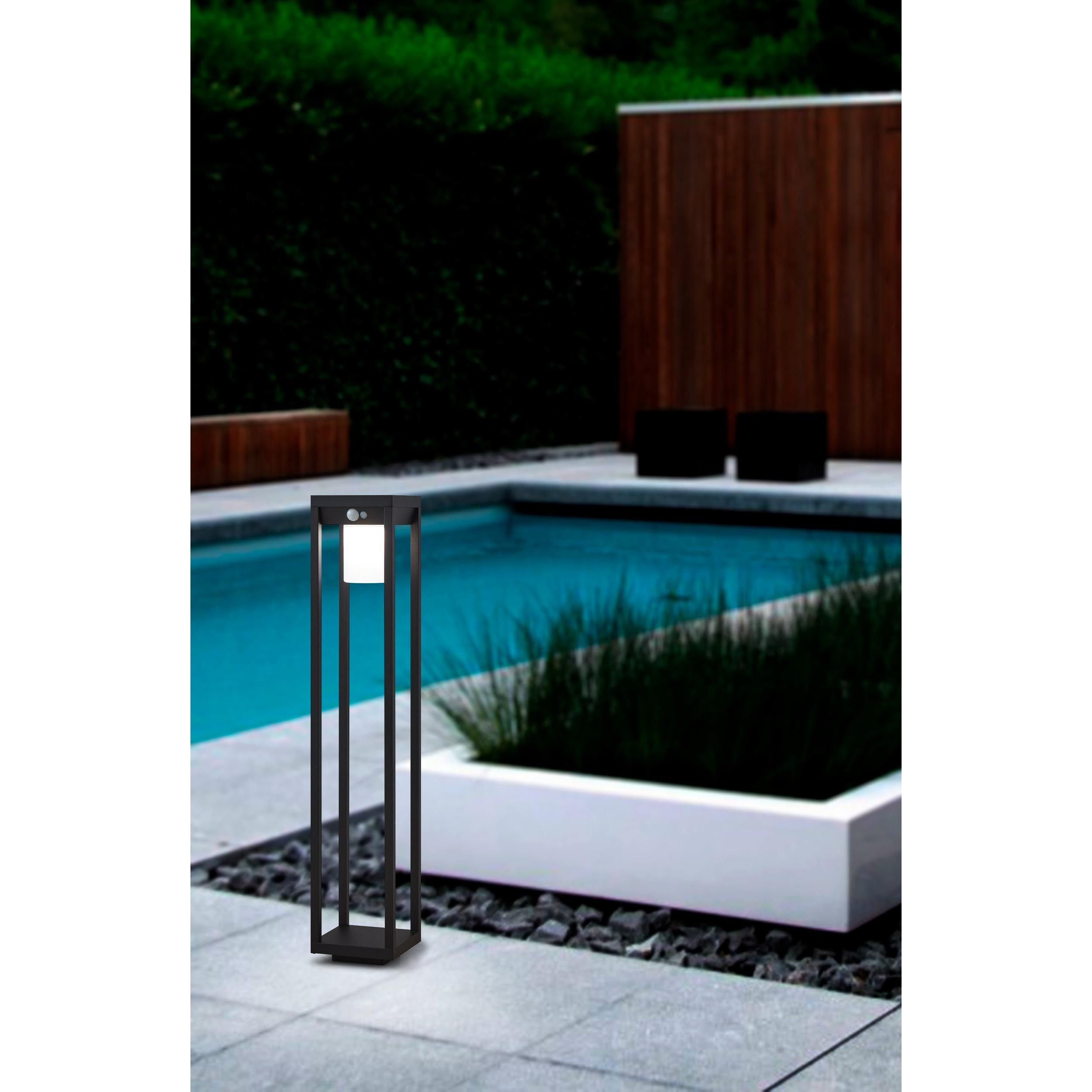 Potelet LED MARTANO noir H80cm