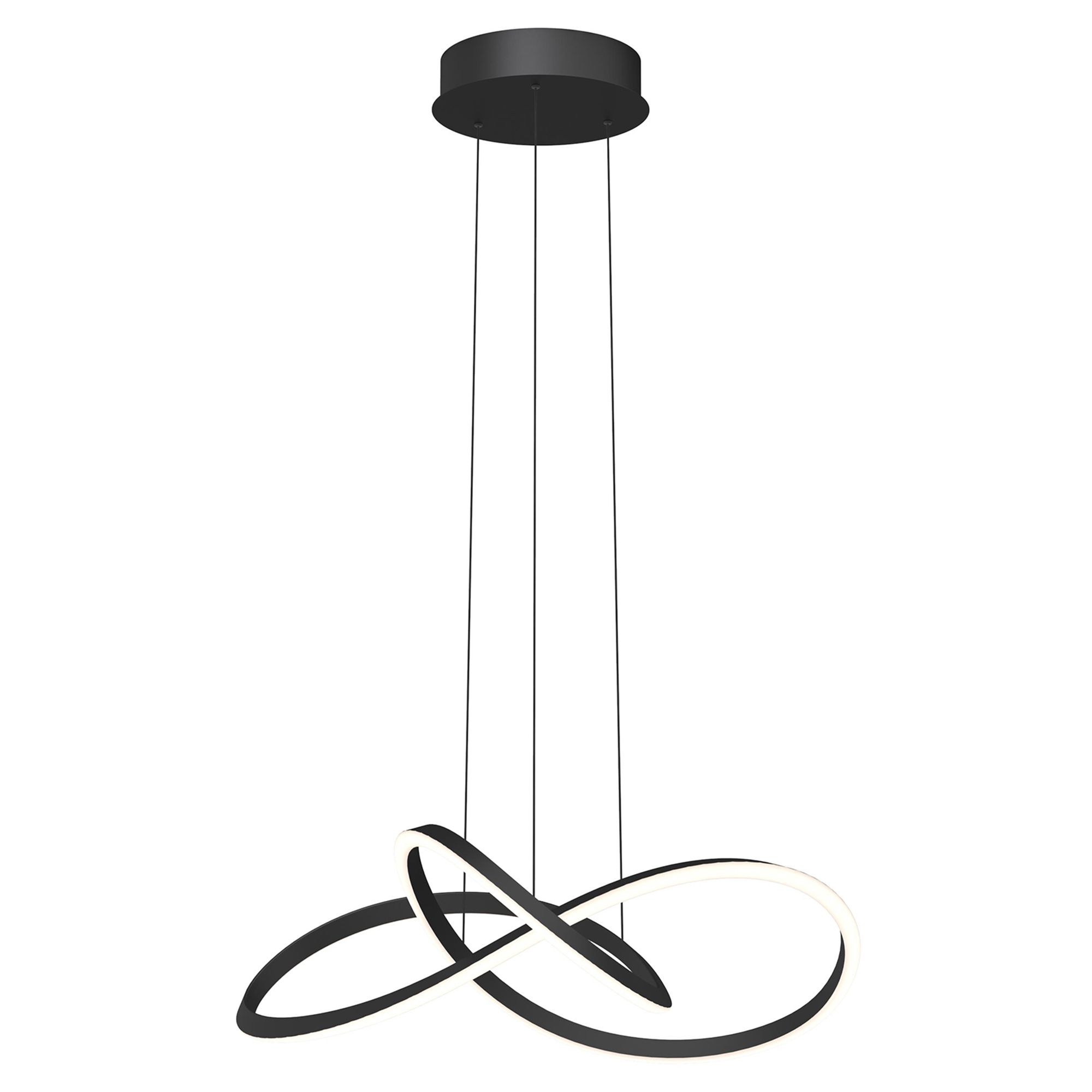 Suspension LED dimmable LINDAOLA noir Ø83cm