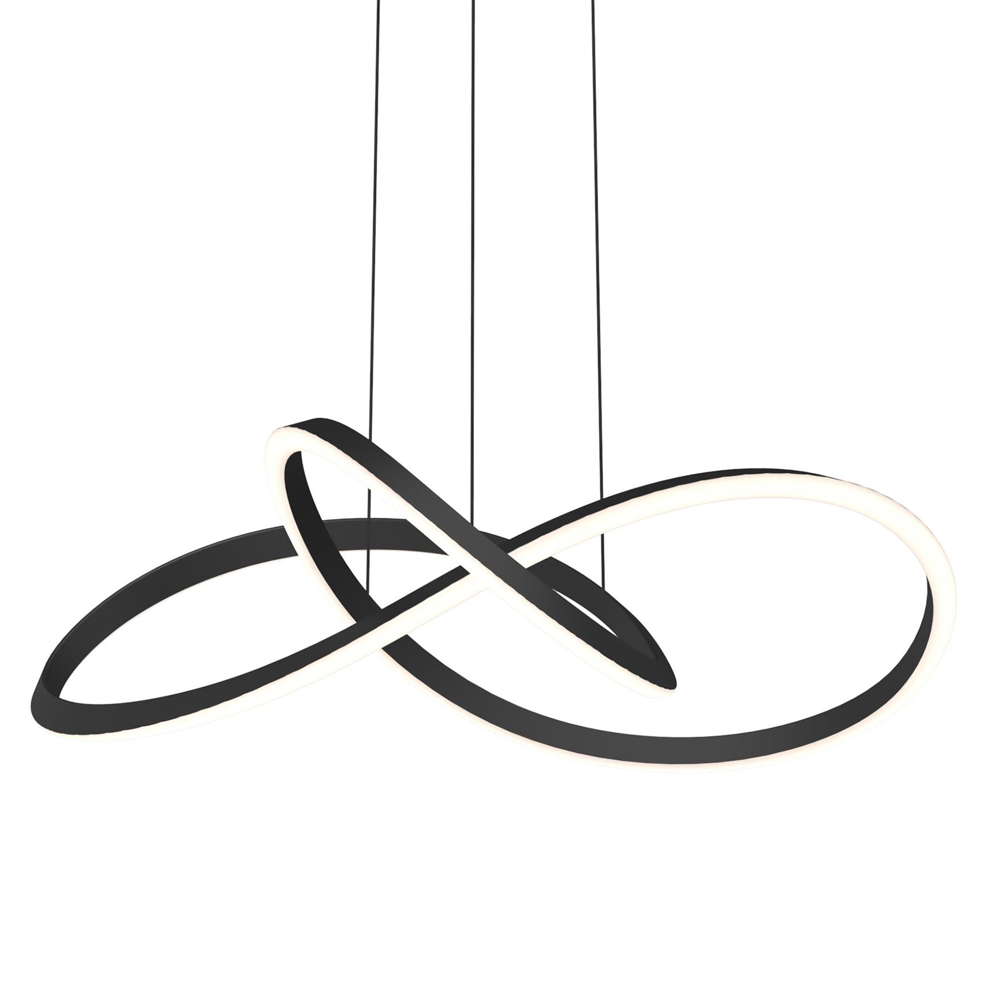 Suspension LED dimmable LINDAOLA noir Ø83cm