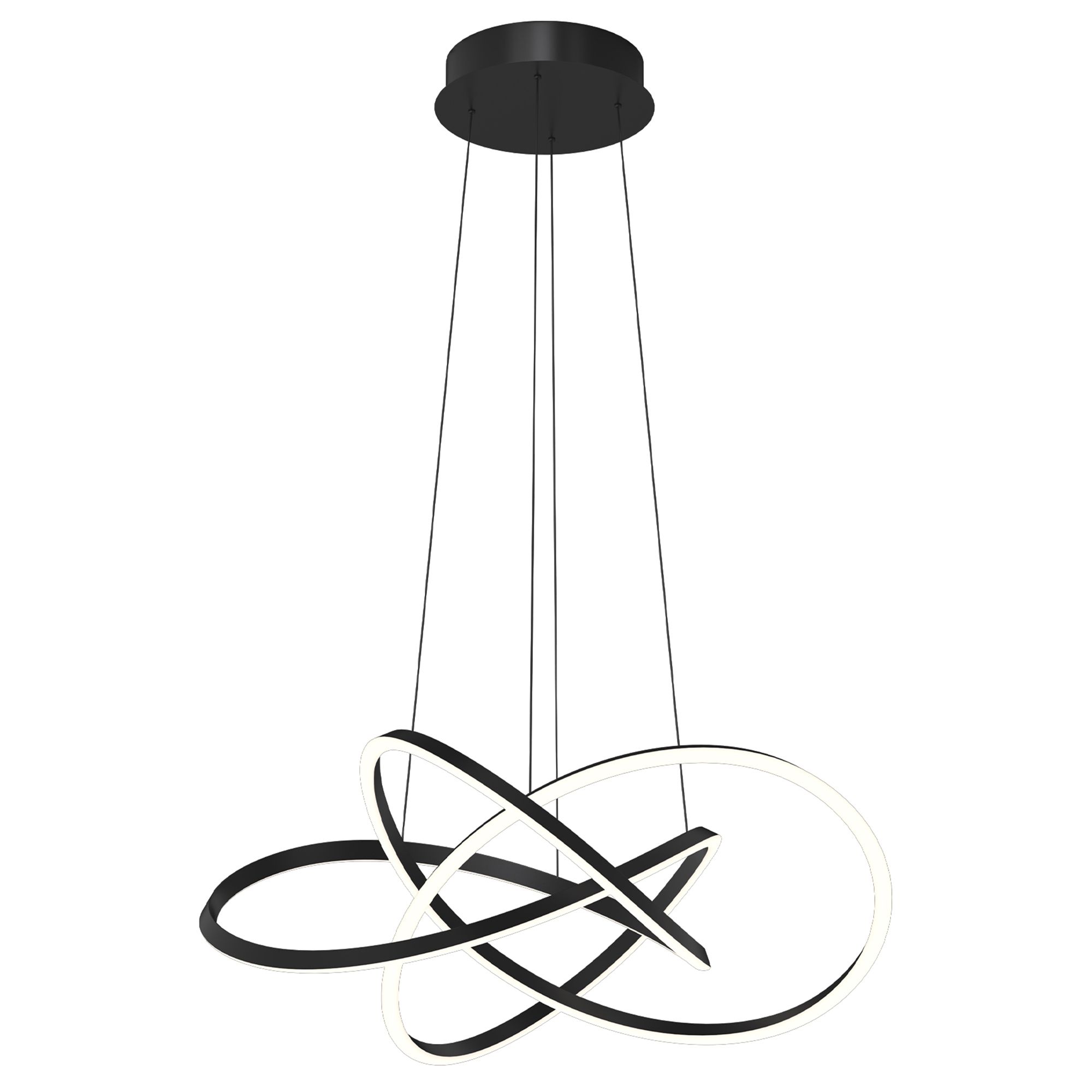 Suspension LED dimmable LINDAOLA noir Ø90cm