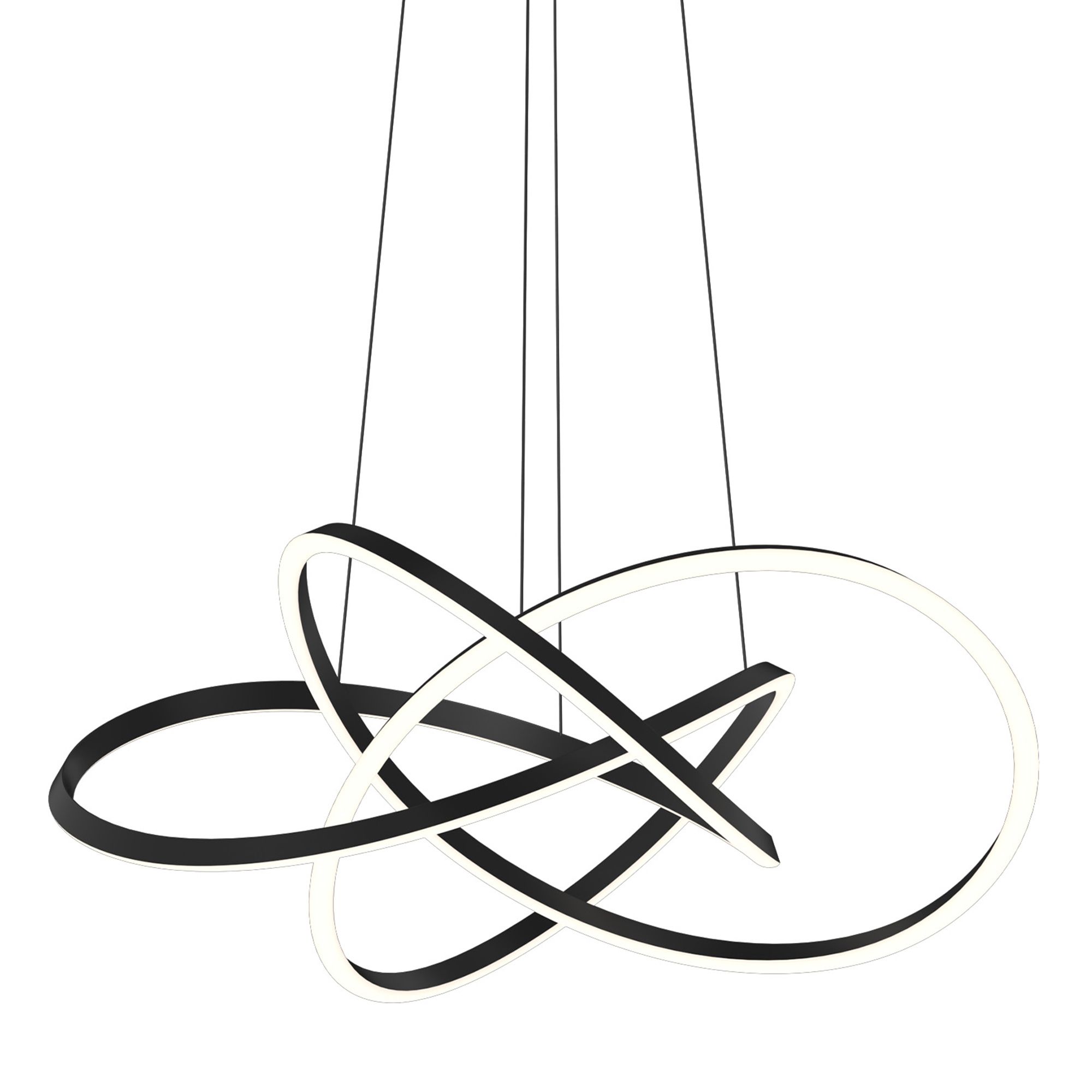 Suspension LED dimmable LINDAOLA noir Ø90cm