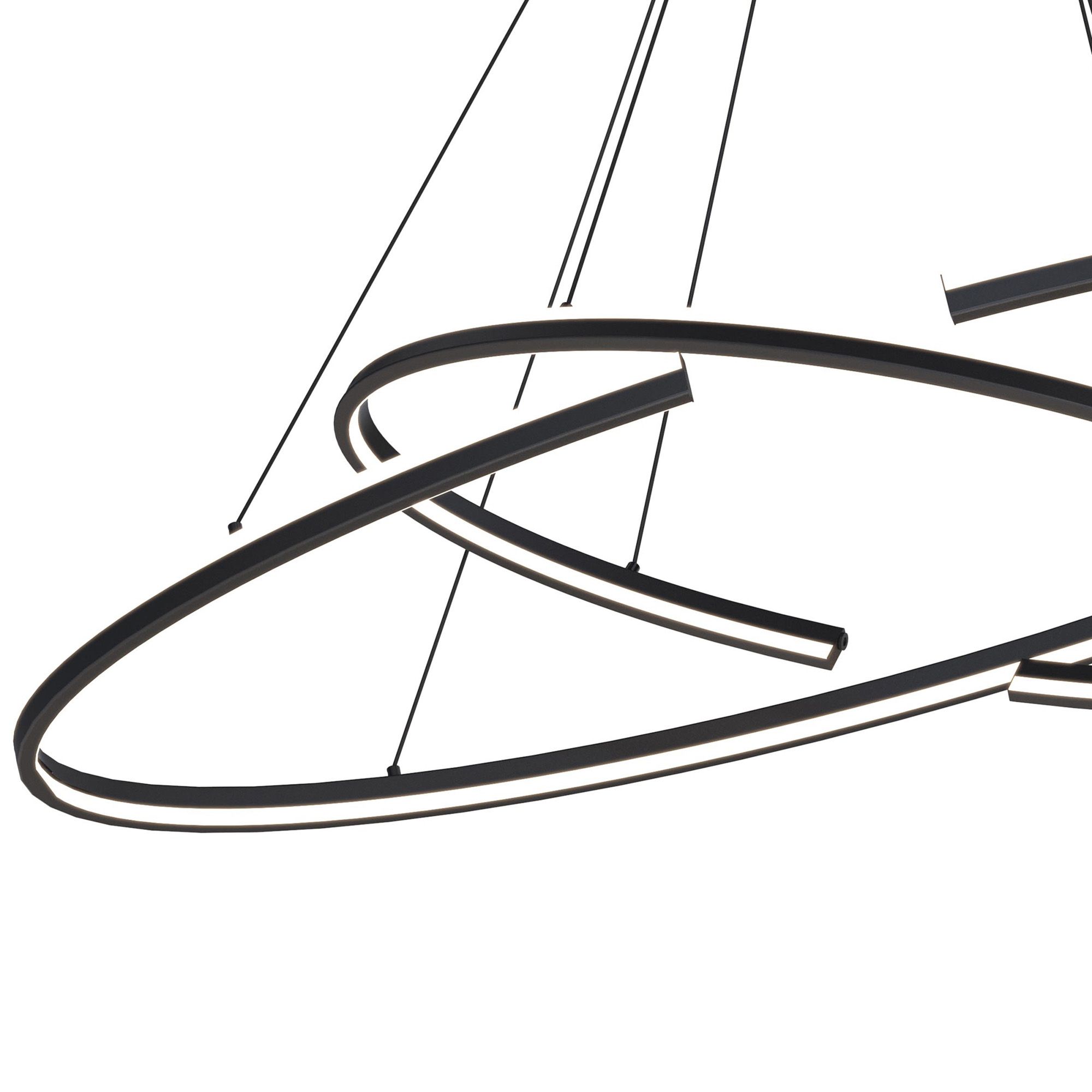 Suspension LED dimmable OFFAGNA noir Ø120cm